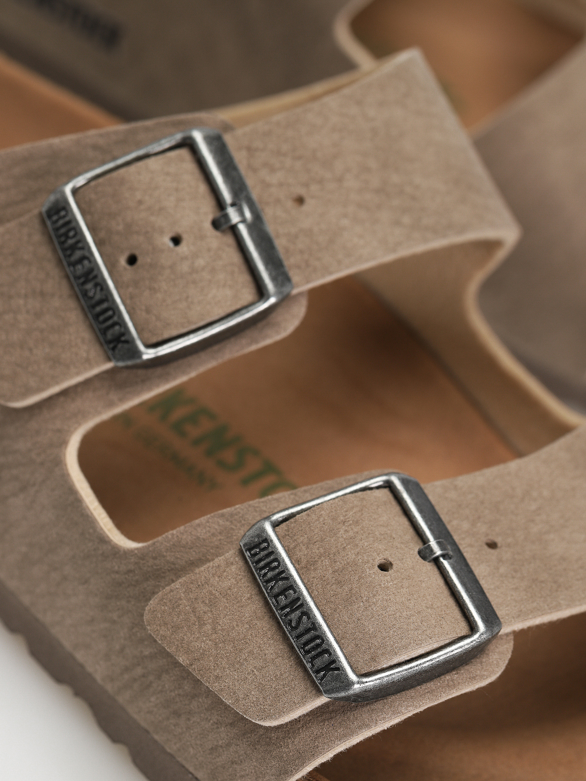 Birkenstock Arizona Microfibre Regular Flip-flops (desert dust gray taupe)