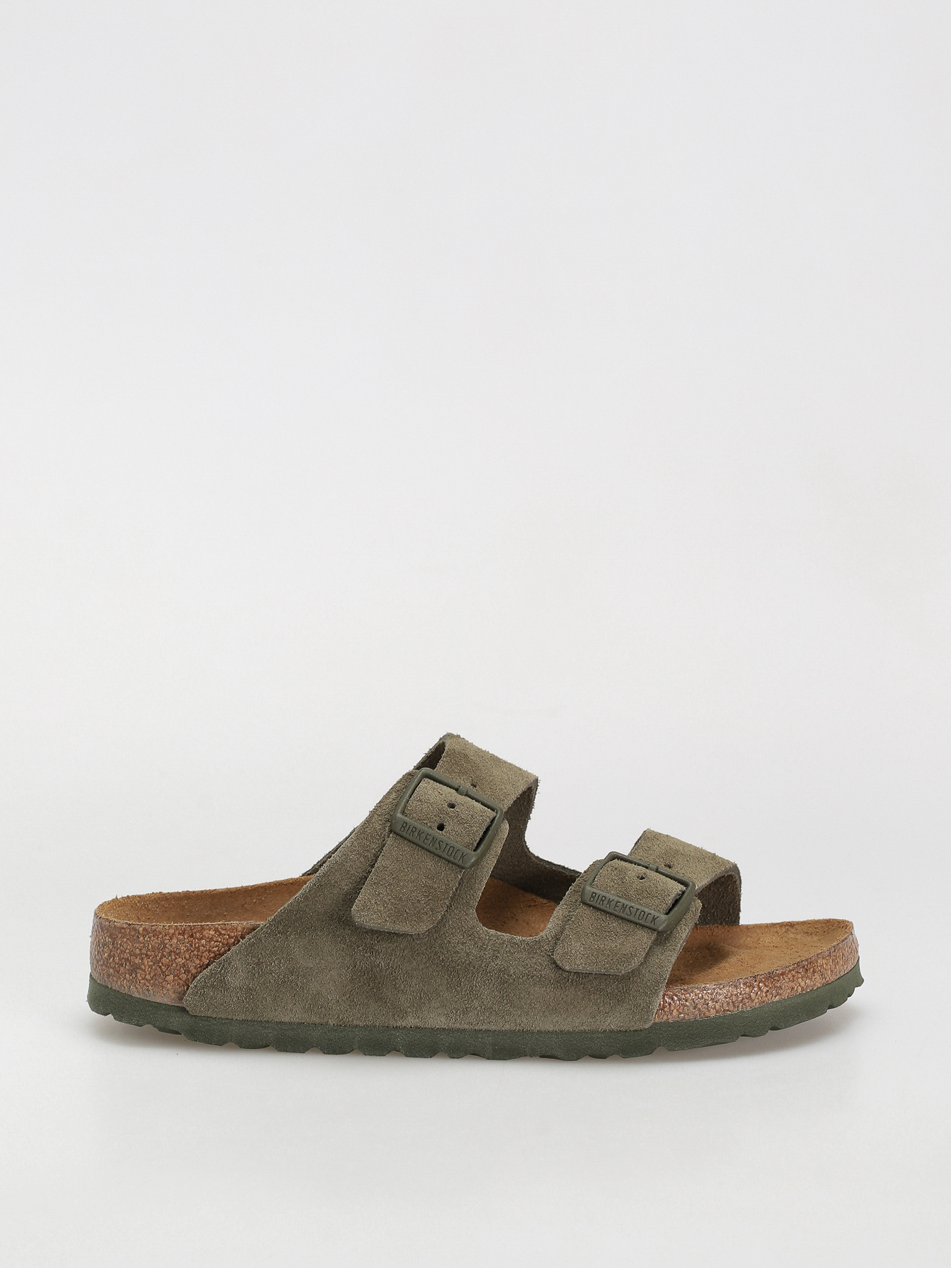 Birkenstock Arizona Suede Leather Narrow Flip-flops Wmn (thyme)