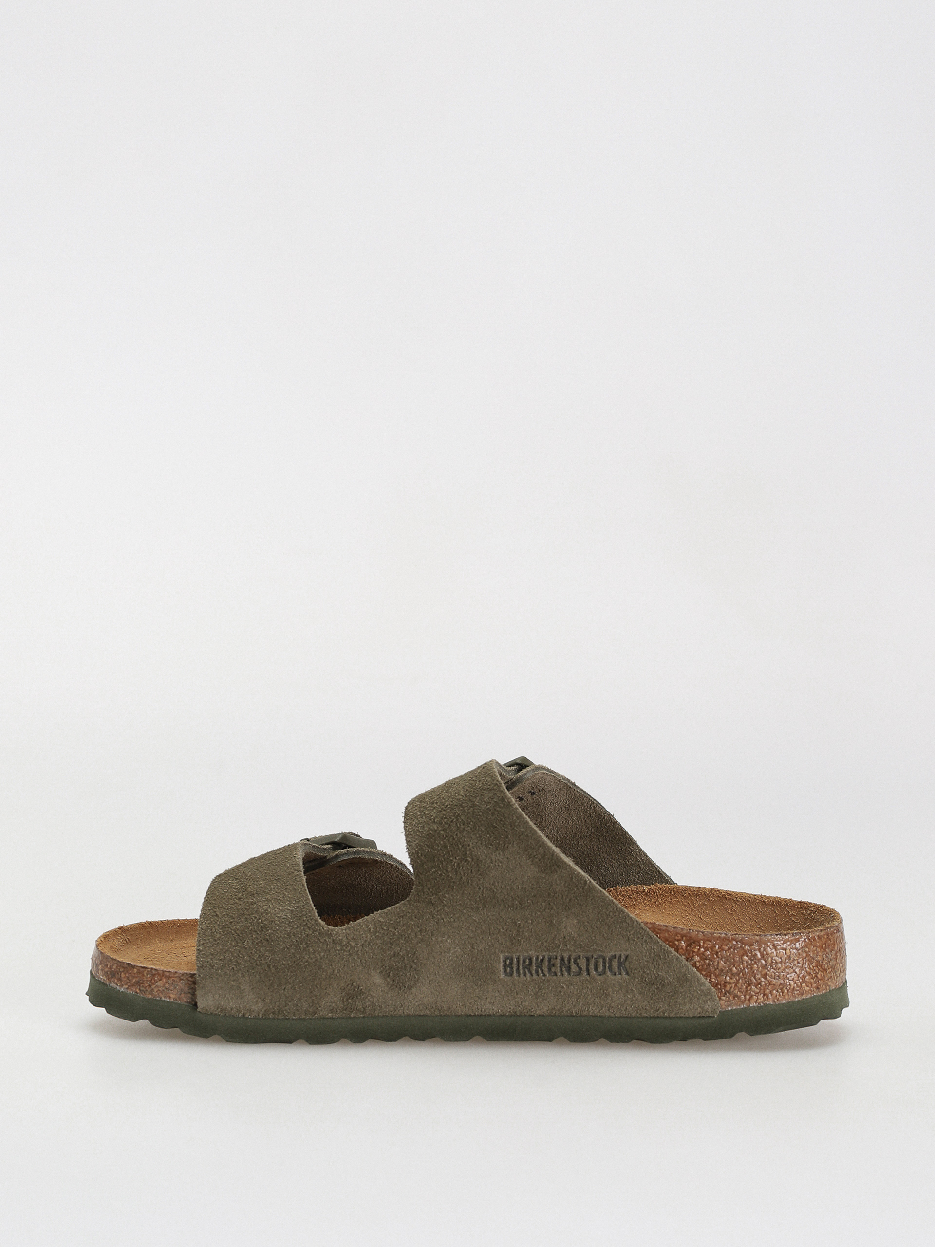 Birkenstock Arizona Suede Leather Narrow Flip-flops Wmn (thyme)