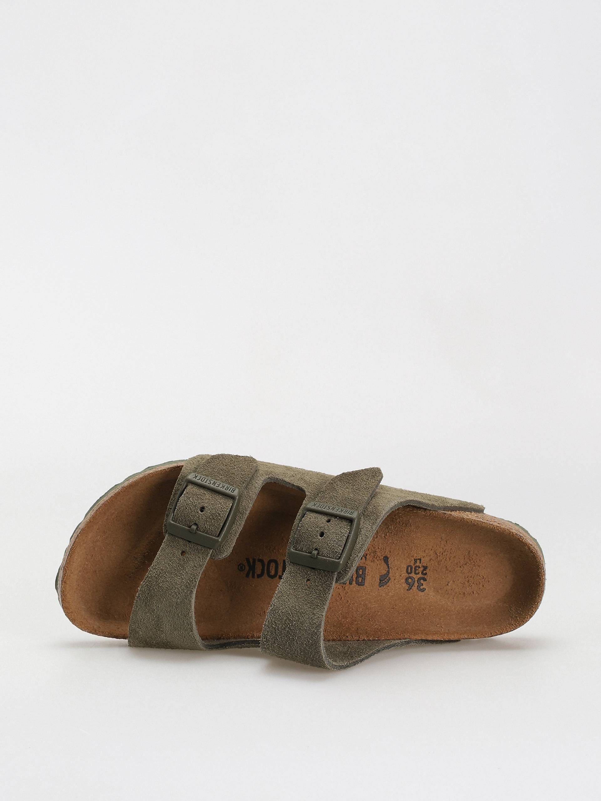 Birkenstock Arizona Suede Leather Narrow Sandalen Wmn (thyme)
