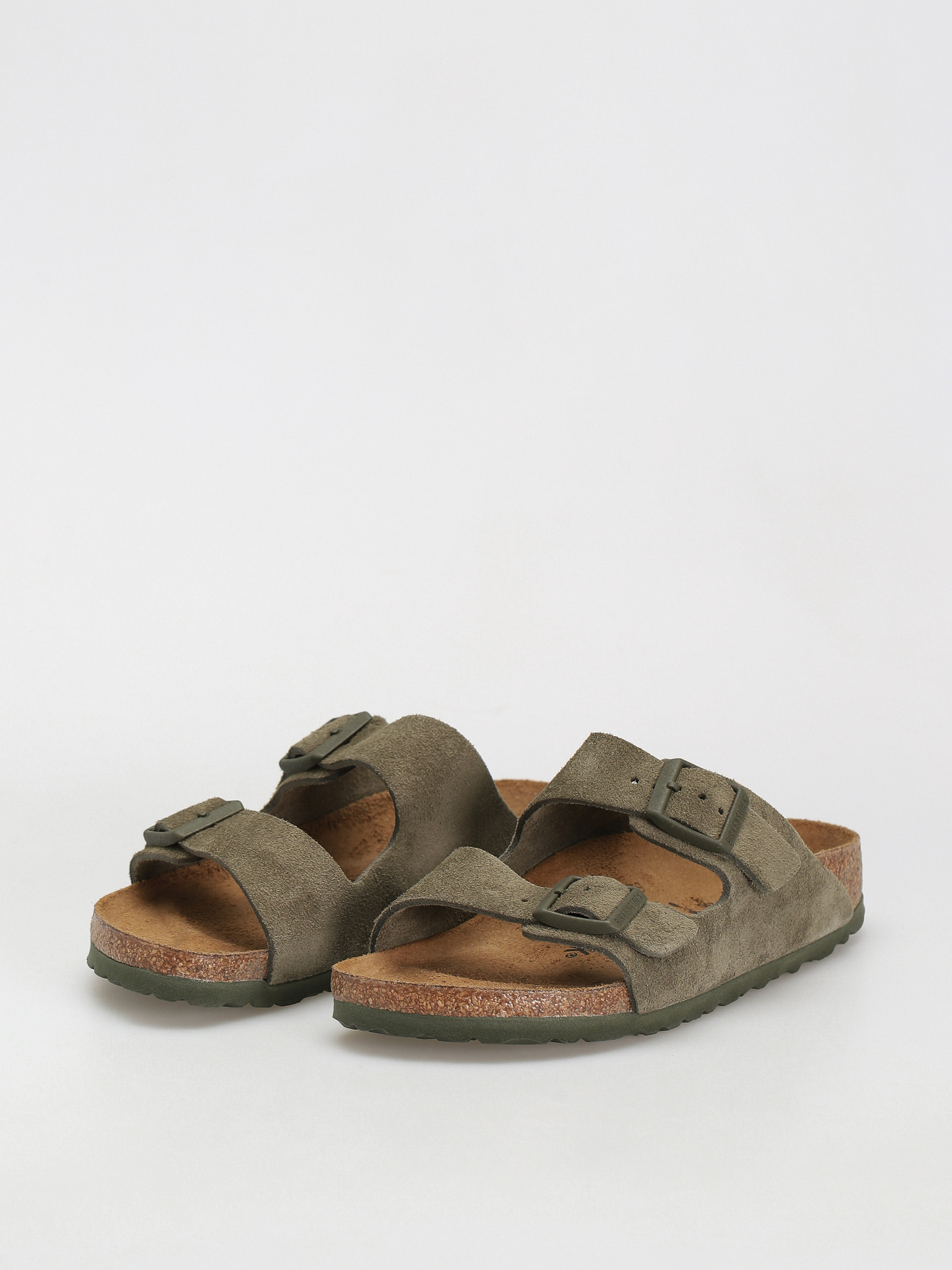 Birkenstock Arizona Suede Leather Narrow Sandalen Wmn (thyme)