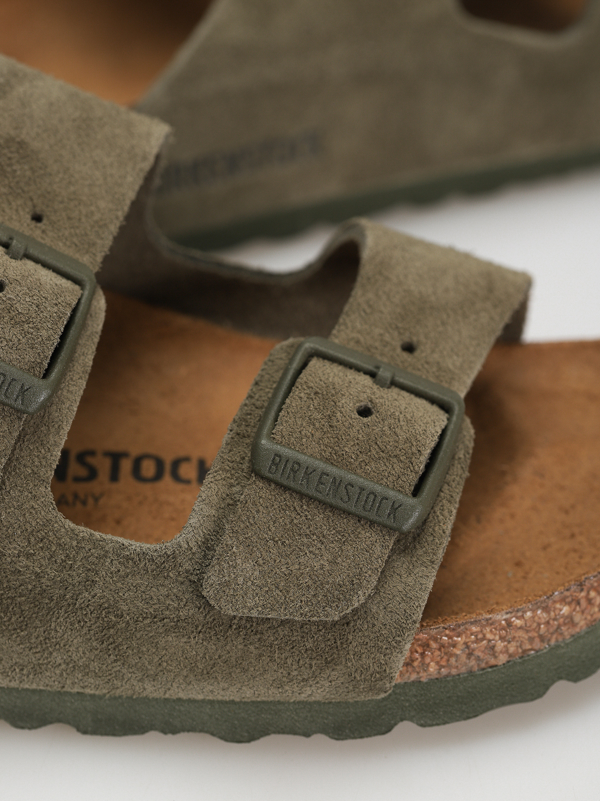 Birkenstock Arizona Suede Leather Narrow Sandalen Wmn (thyme)