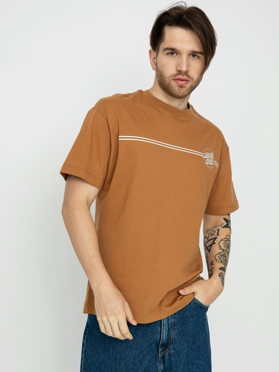 Santa Cruz Opus Dot Stripe AG T-shirt (butterscotch)