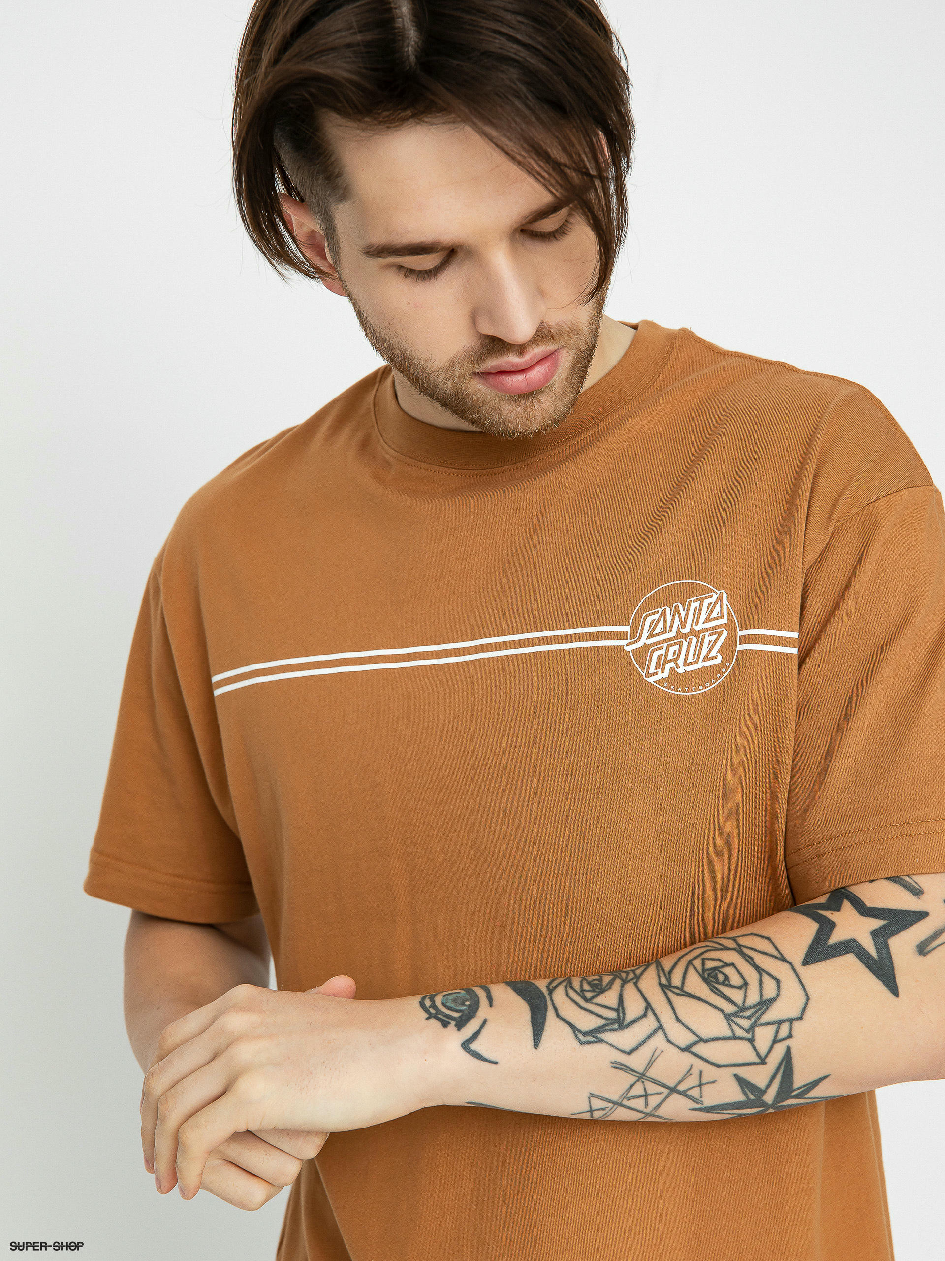 Santa Cruz Opus Dot Stripe AG T shirt butterscotch