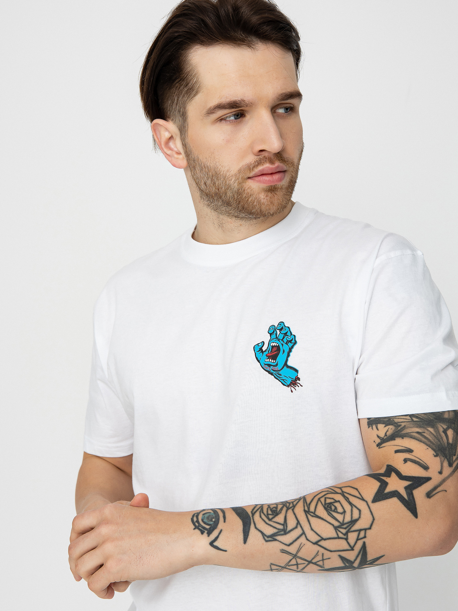 Santa Cruz Screaming Hand Chest T-shirt (white)