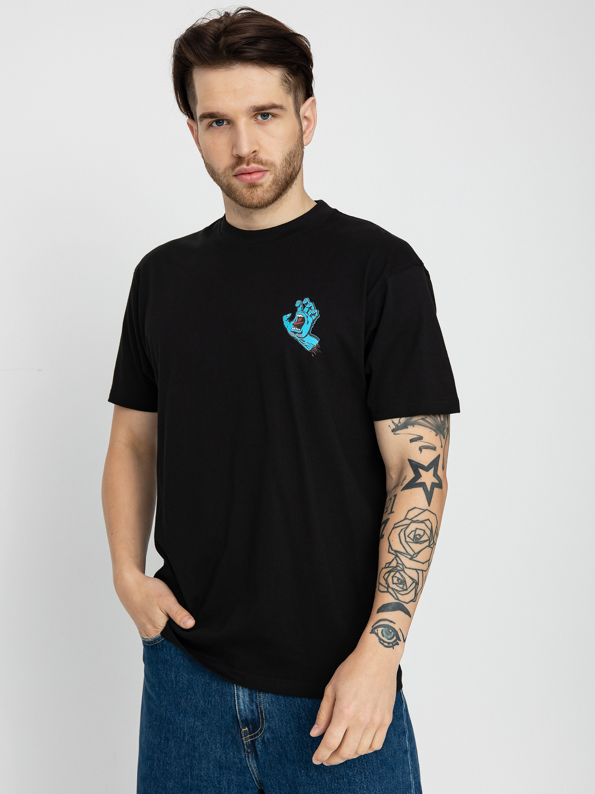 Santa Cruz Screaming Hand Chest T-Shirt (black)