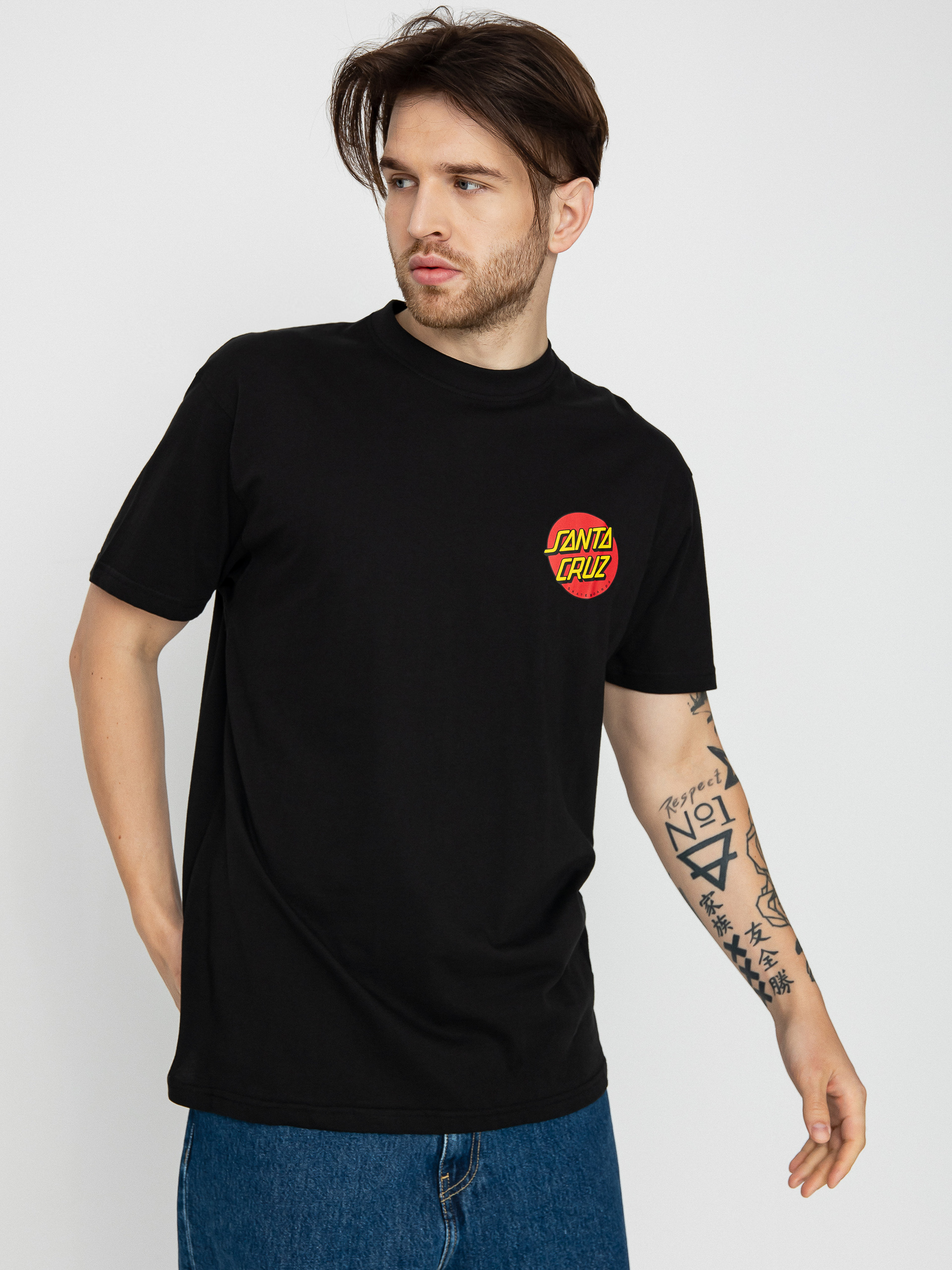 Santa Cruz Classic Dot Chest T-Shirt (black)