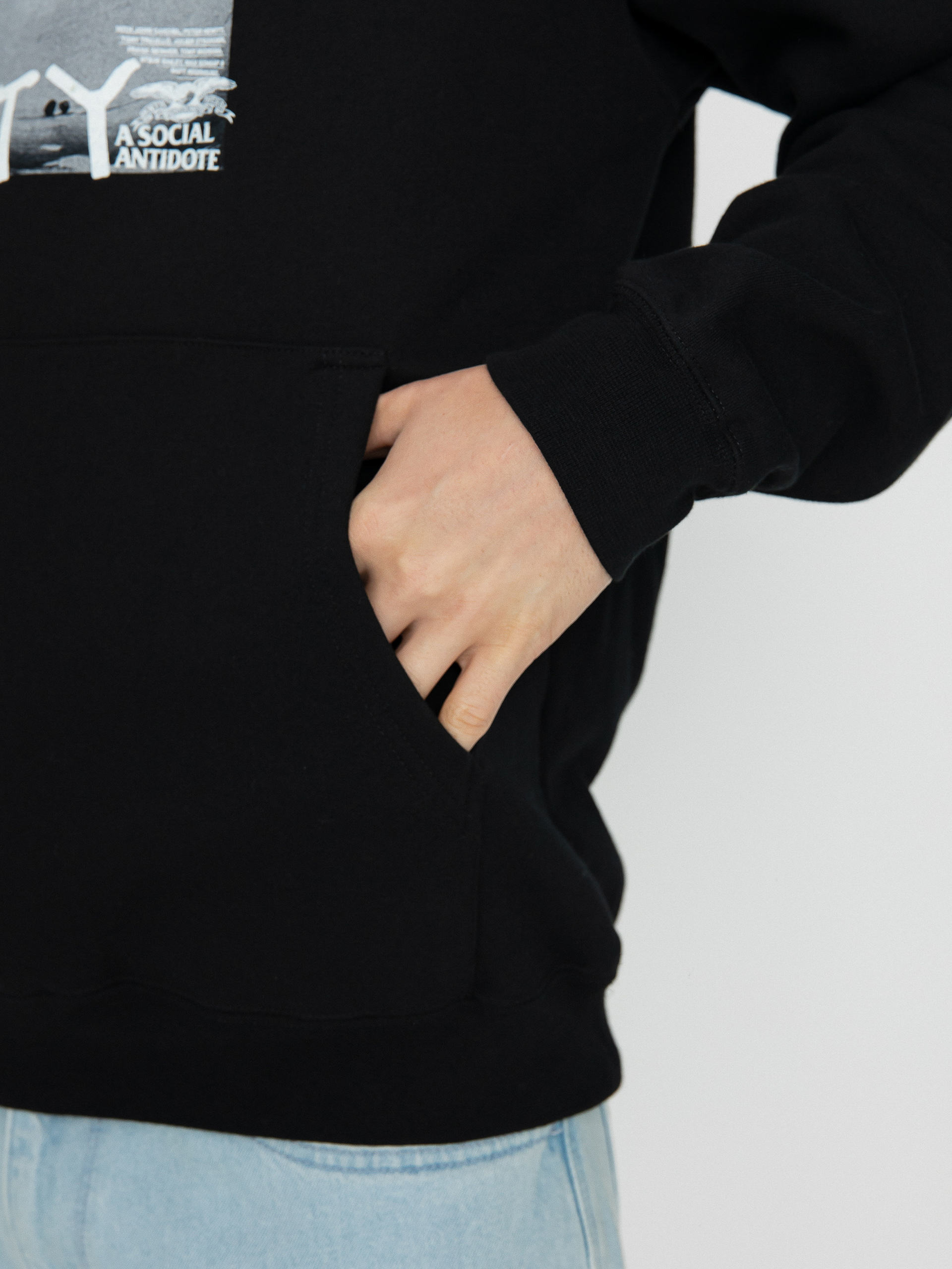 Antihero Tent City HD Hoodie (black w/photo print)