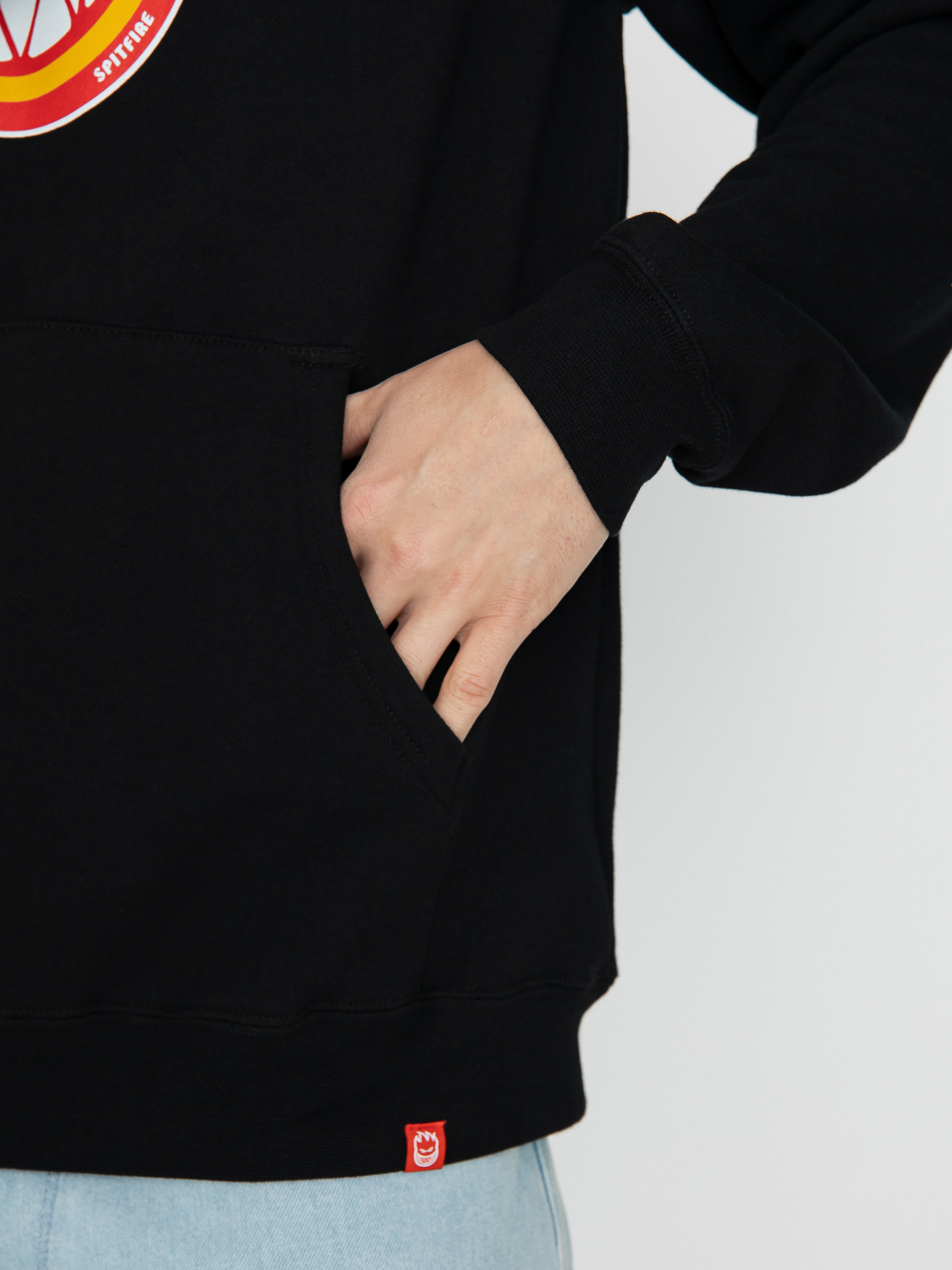 Spitfire Bighead Fill HD Hoodie (black w/gold & red print)