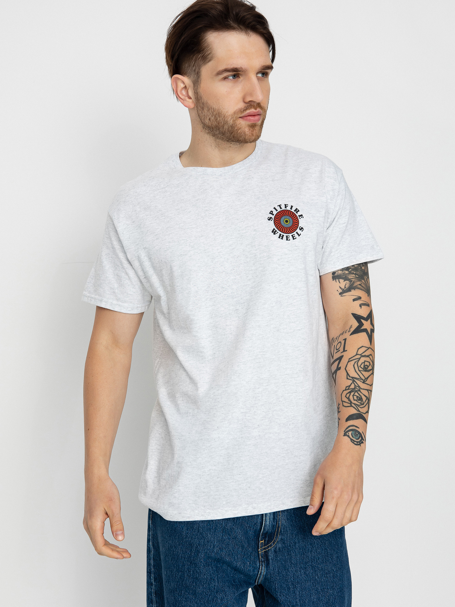 Spitfire Og Classic Fill T-shirt (ash w/multi color prints)
