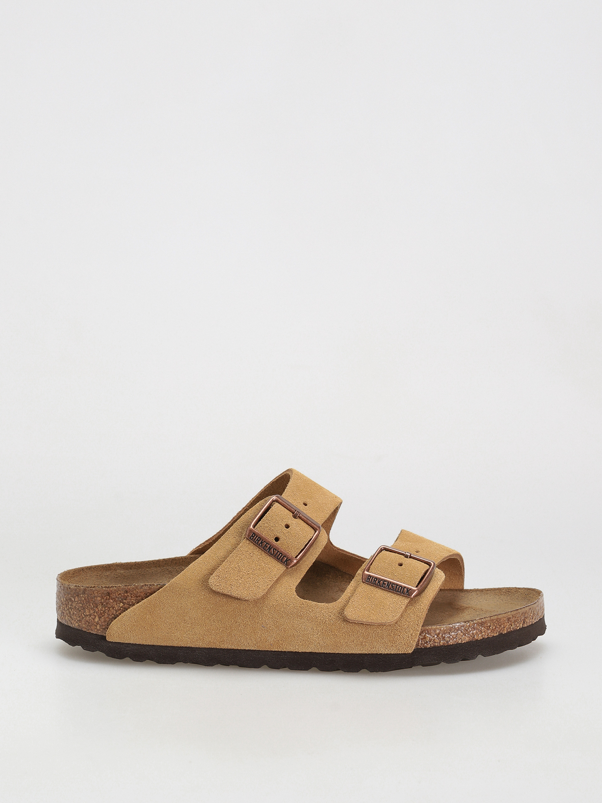 Birkenstock Arizona Suede Leather Narrow Flip-flops Wmn (latte cream)