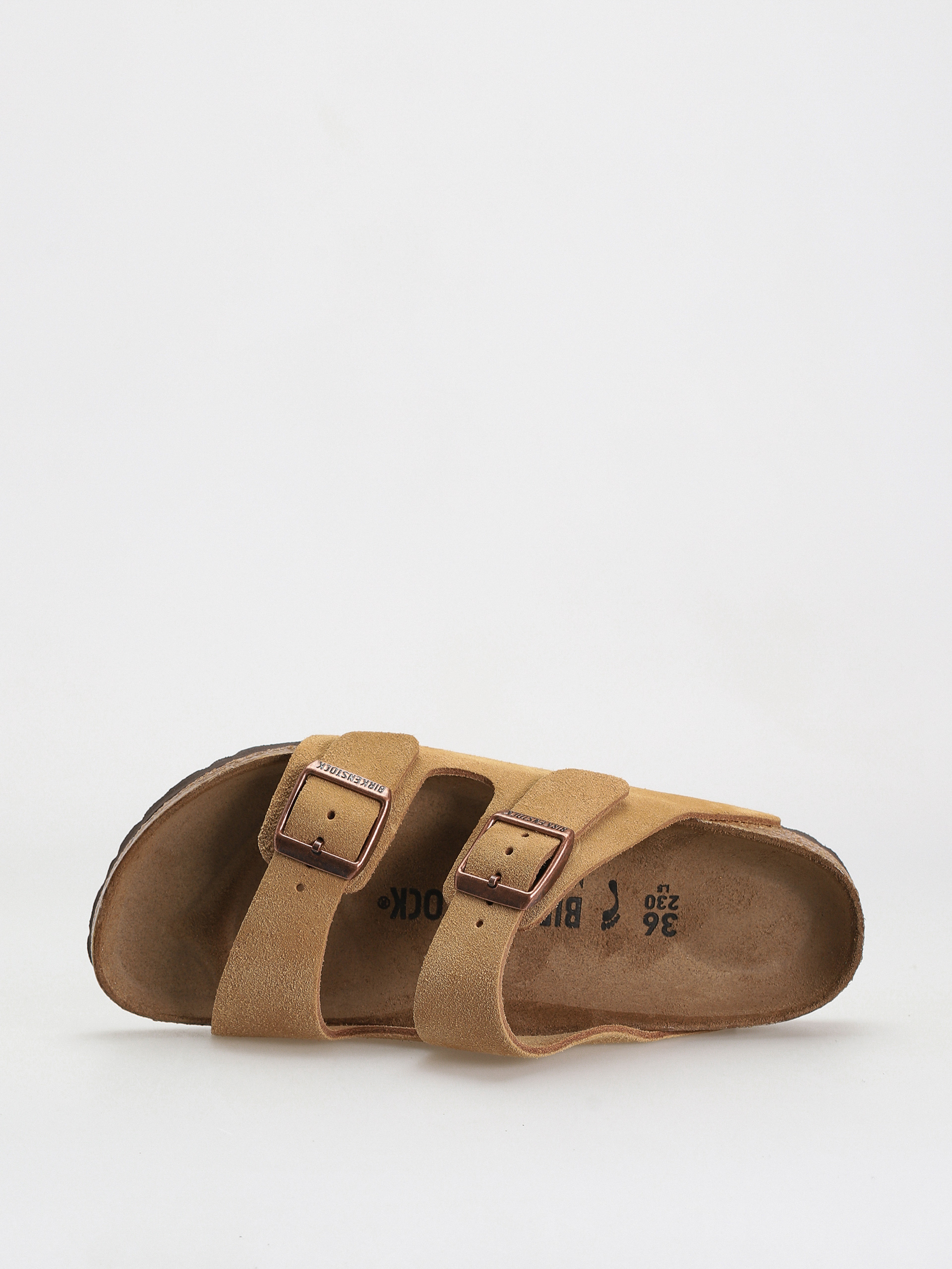 Birkenstock Arizona Suede Leather Narrow Sandalen Wmn (latte cream)