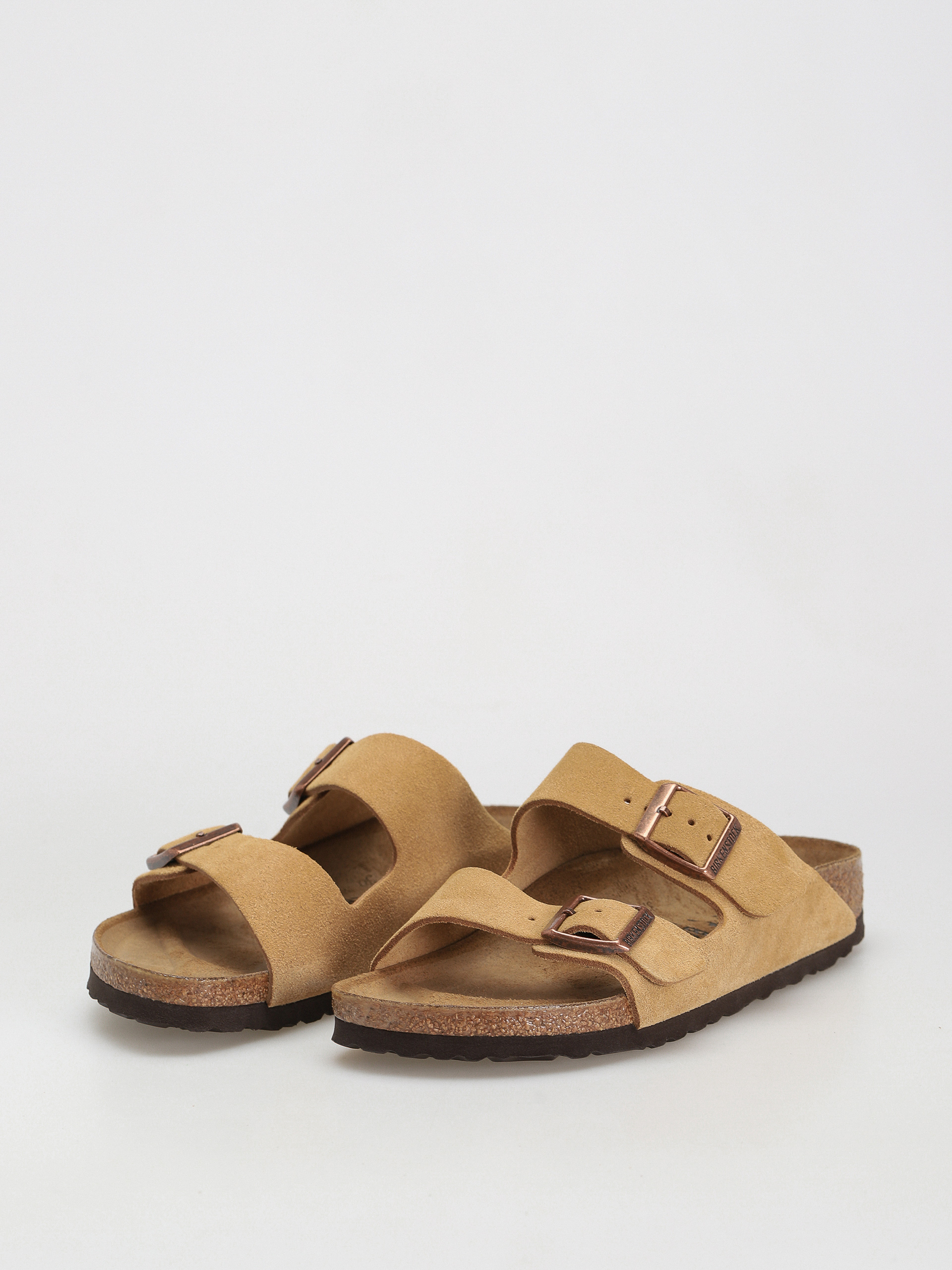 Birkenstock Arizona Suede Leather Narrow Sandalen Wmn (latte cream)