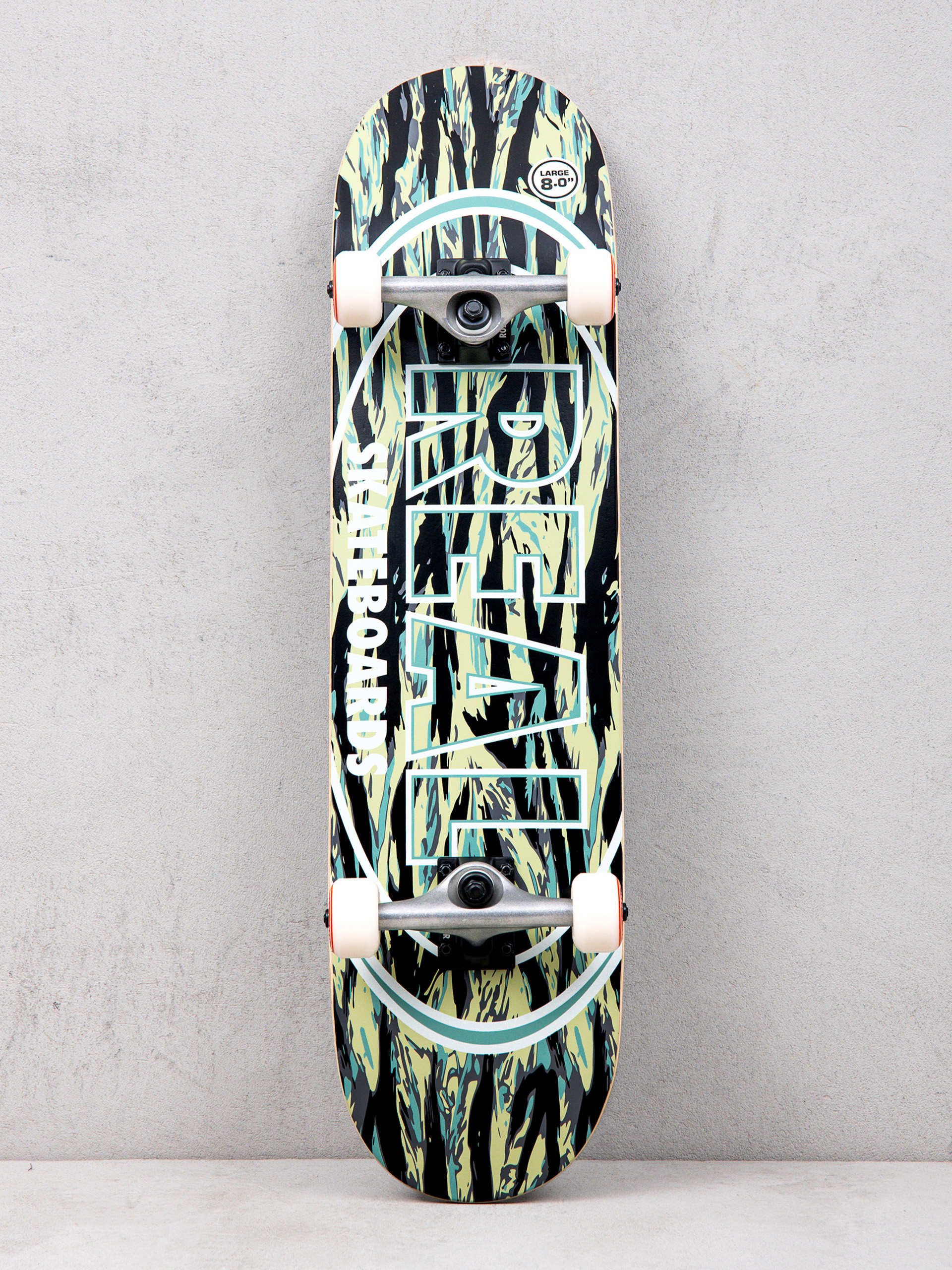 Real Stealth Ovals Skateboard (black/green)