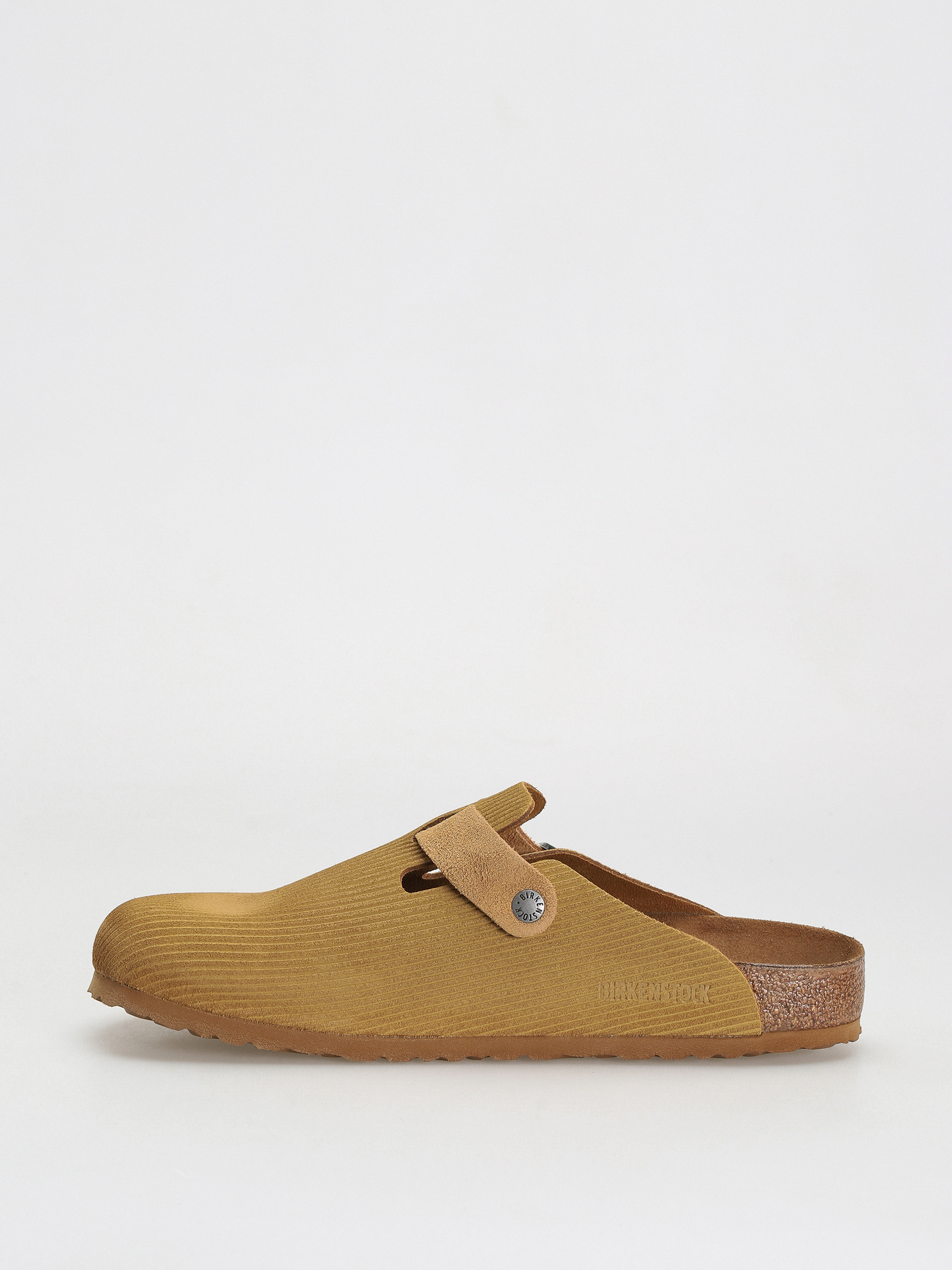Birkenstock Boston Suede Embossed Regular Flip-flops (corduroy cork brown)