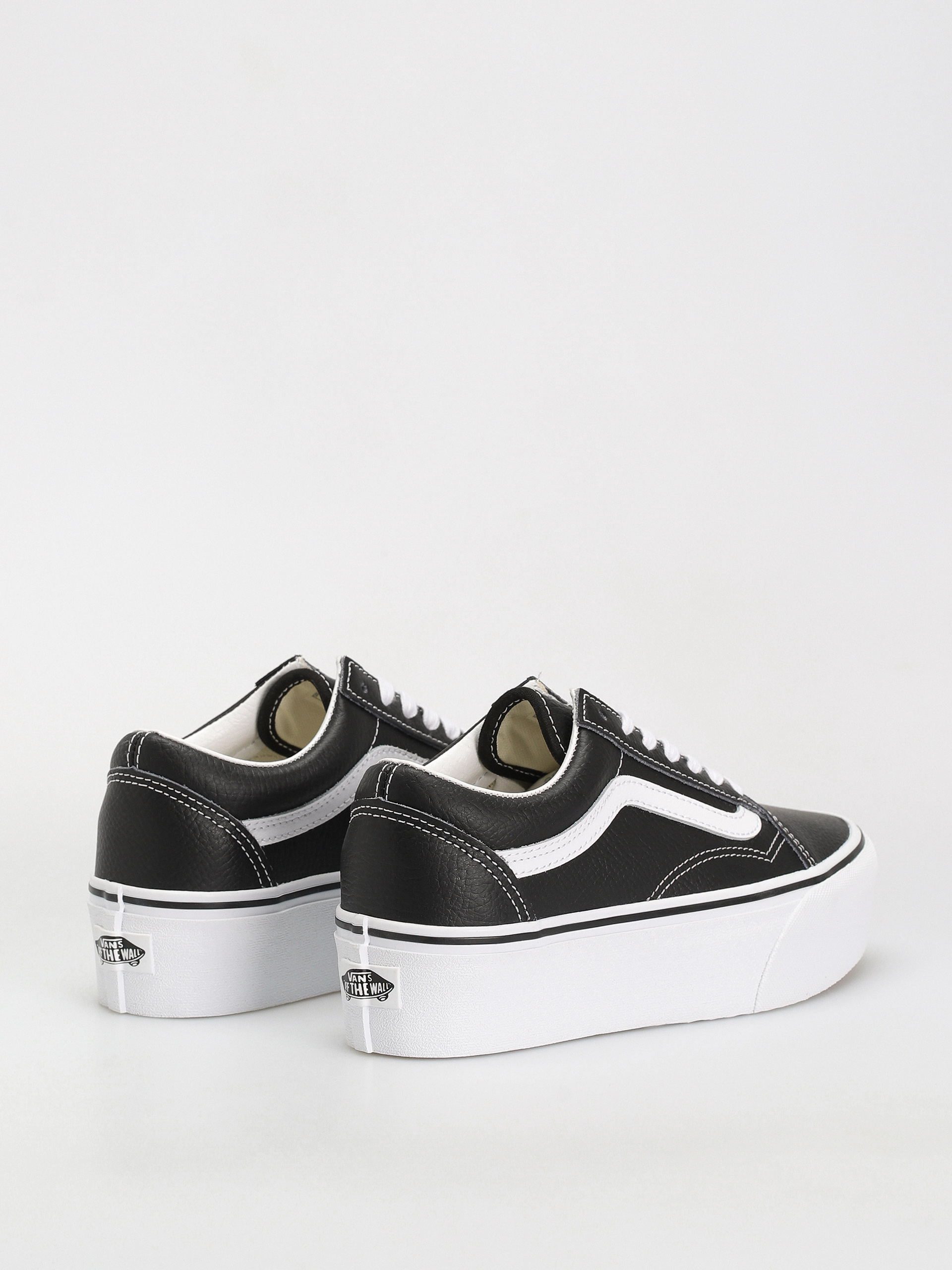 Vans Old Skool Stackform Shoes (leather black/true white)