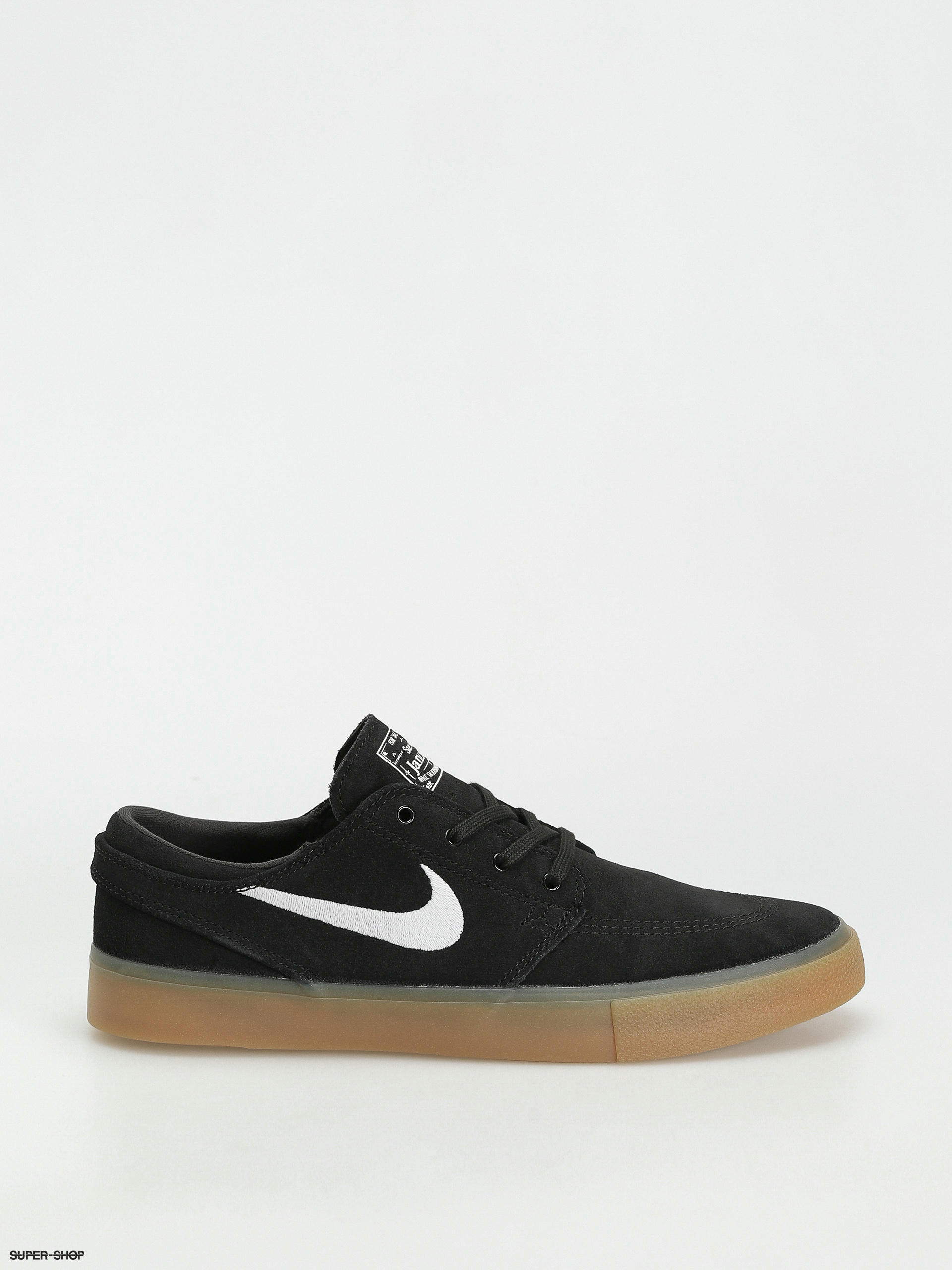 Nike sb zoom janoski trainers in black with gum 2024 sole