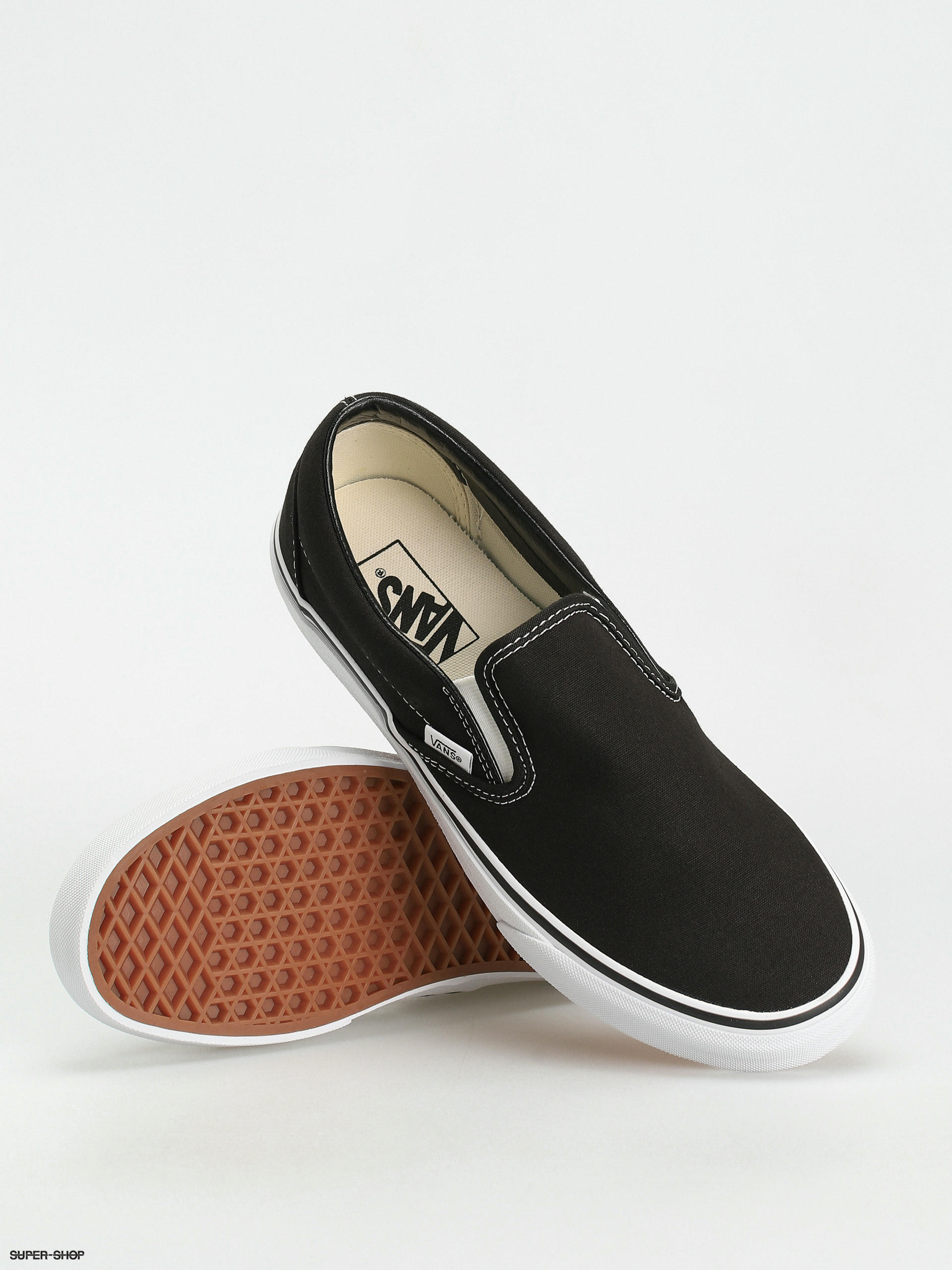 Black slip on hotsell vans with brown sole