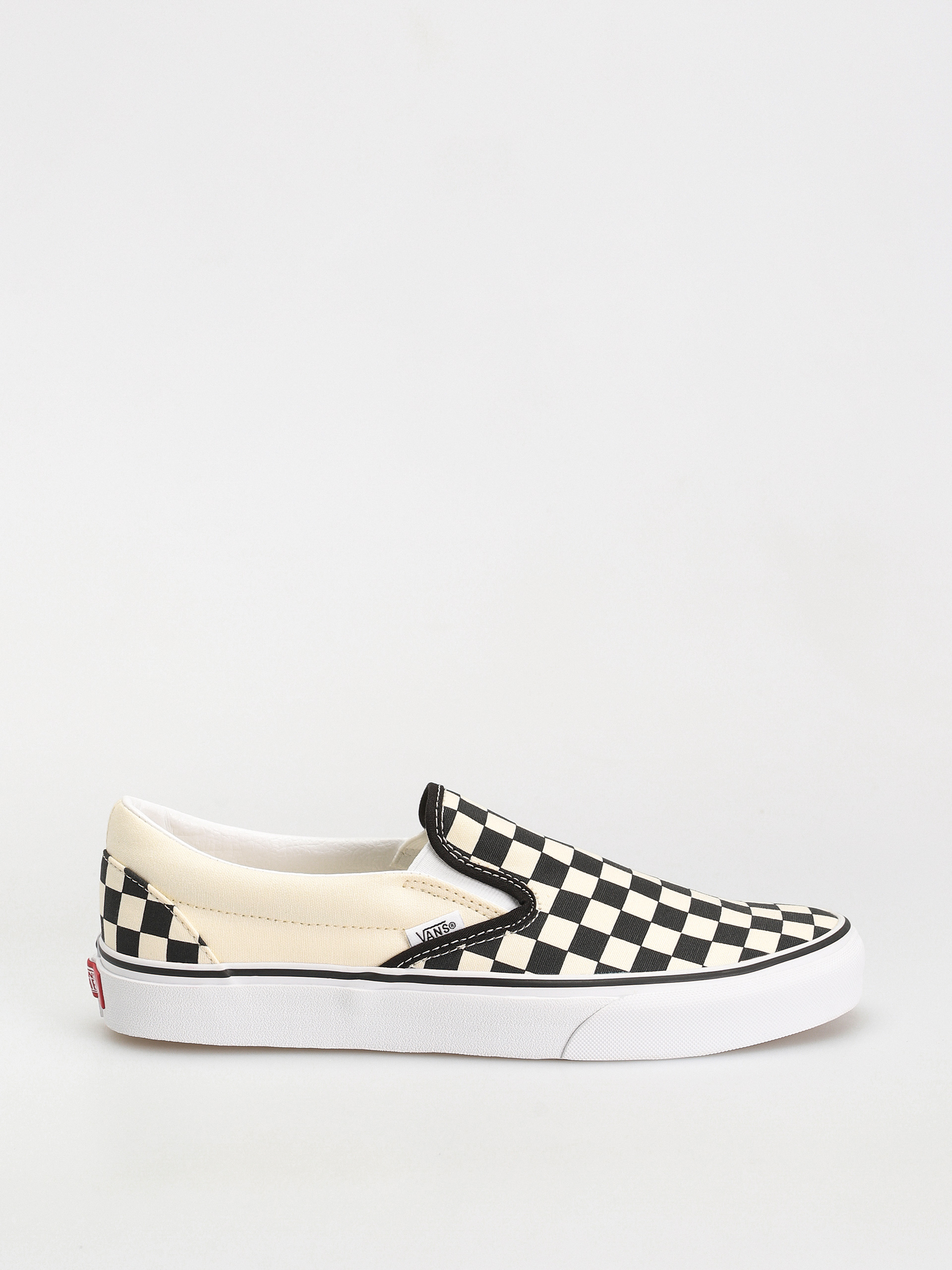 Vans leather shop checkerboard slip on