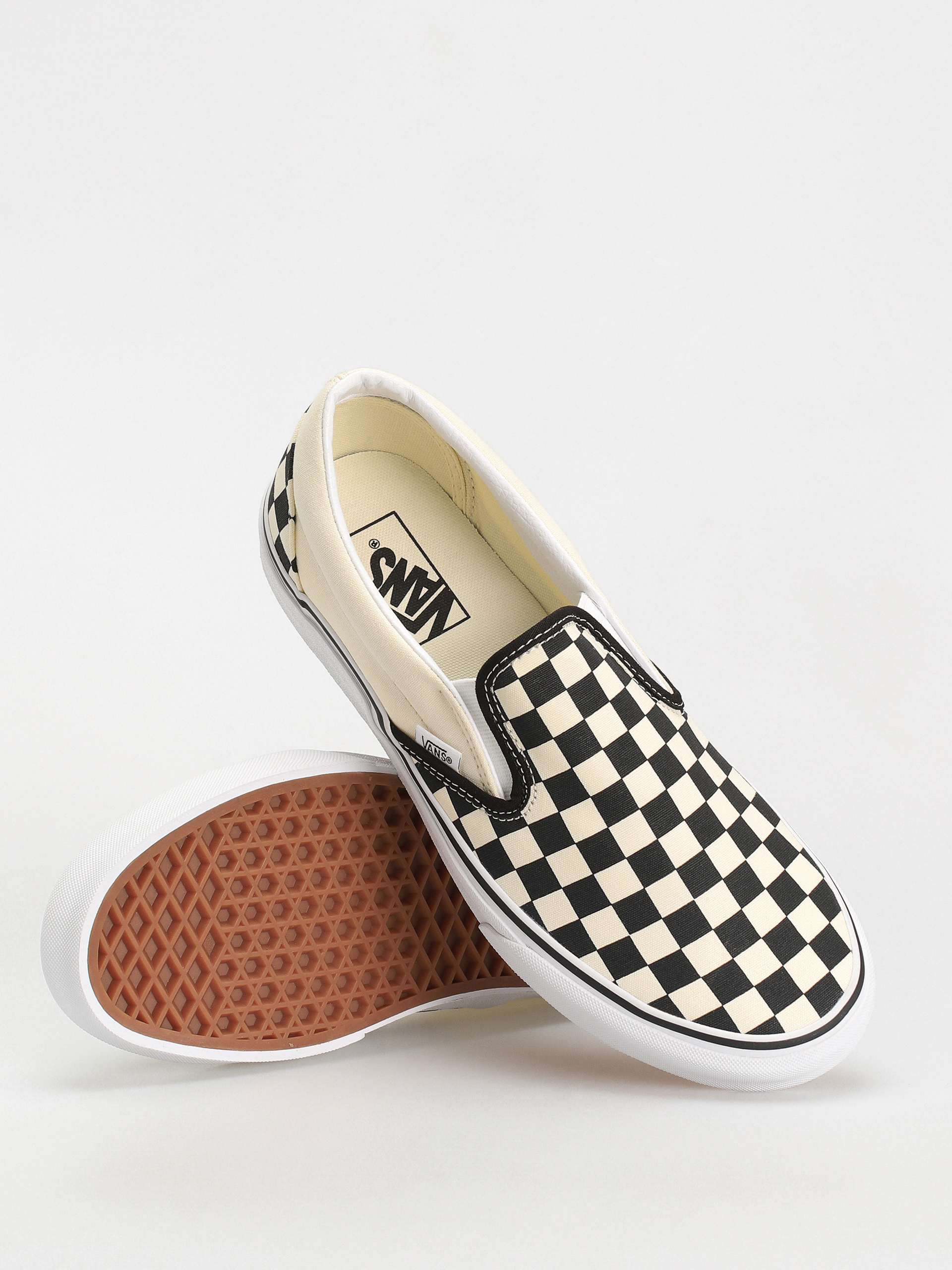 Vans Schuhe Classic Slip On (blk whtchckerboard/white)