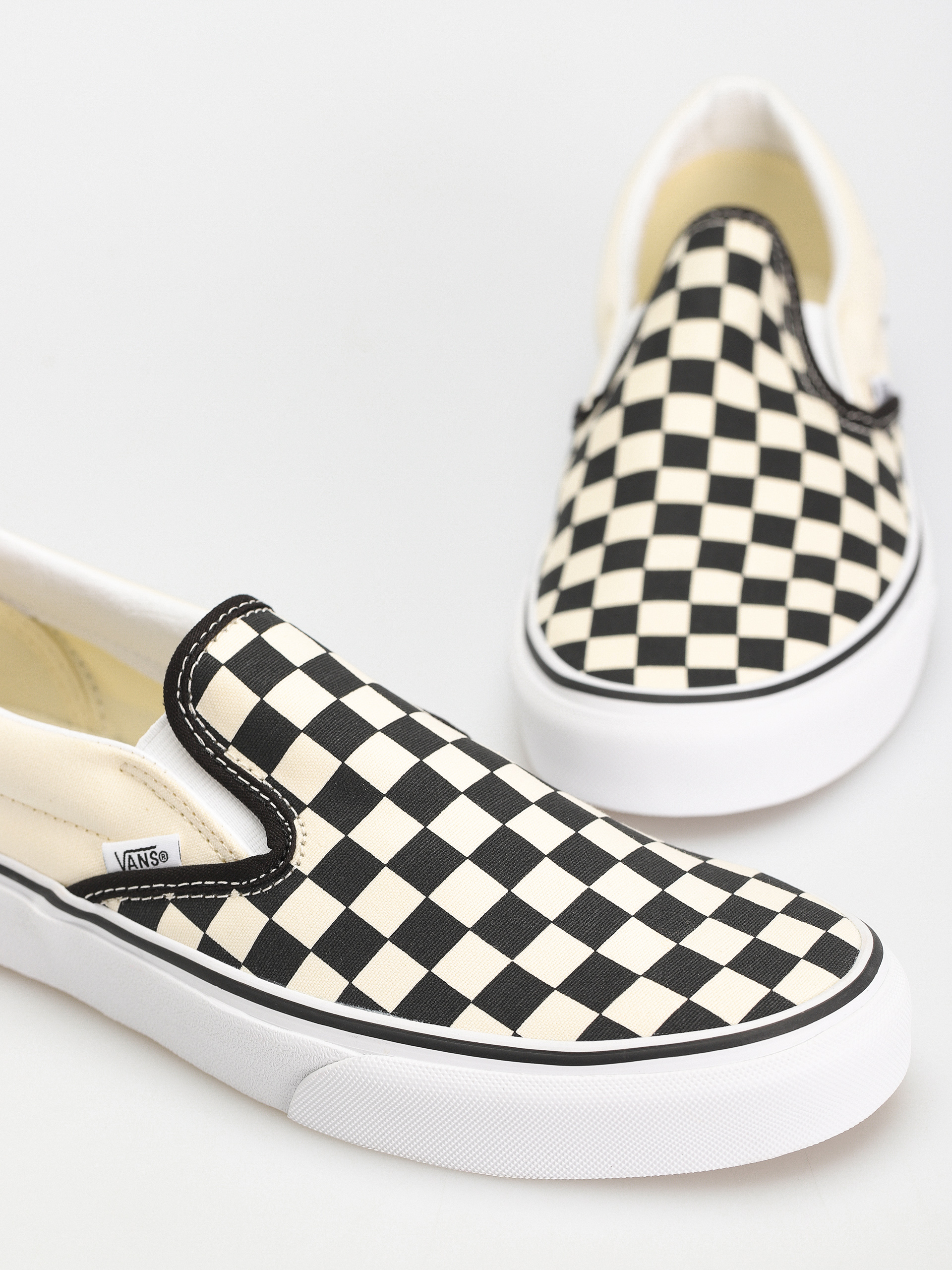 Vans Shoes Classic Slip On (blk whtchckerboard/white)