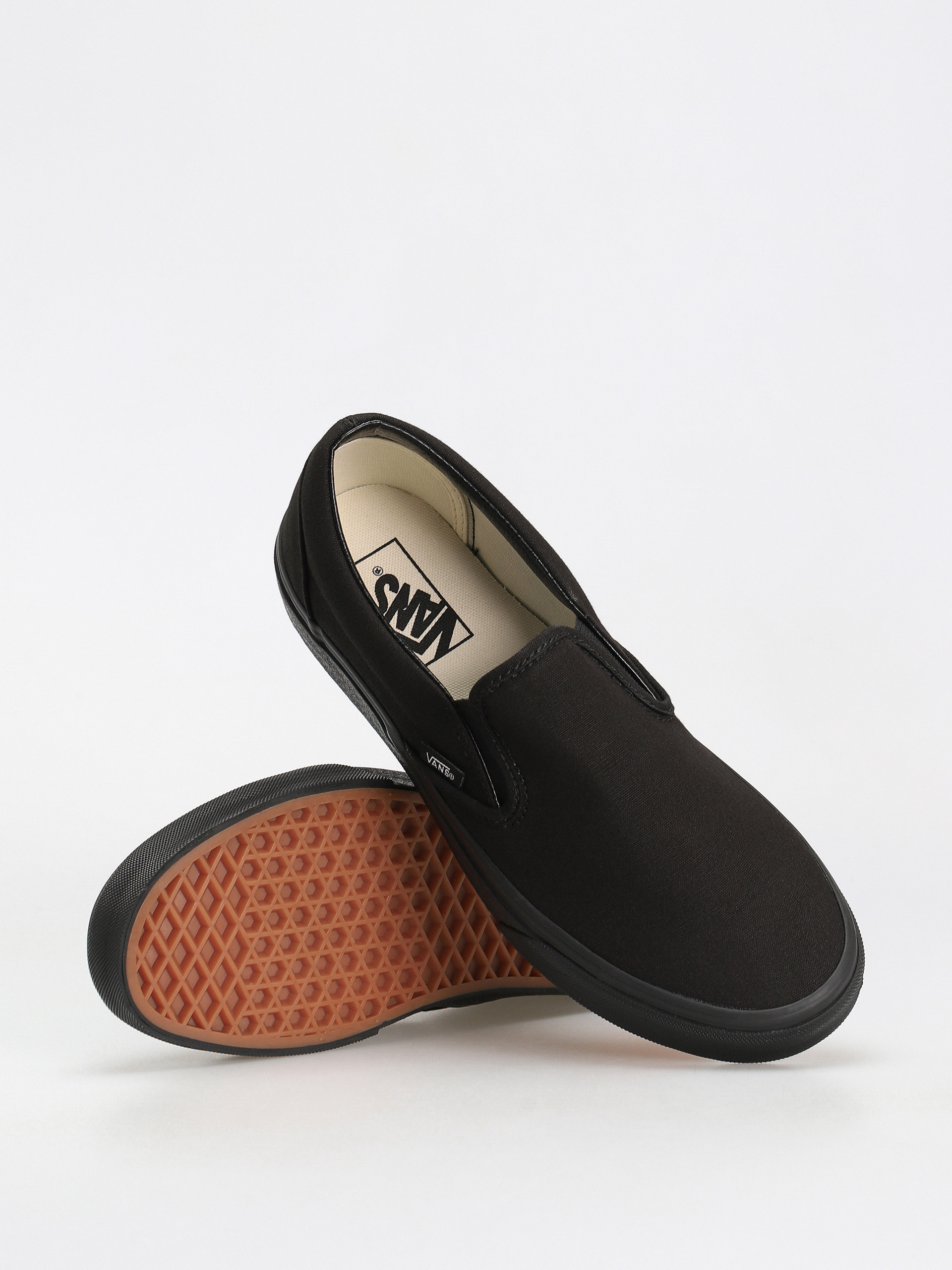 All black van slip ons online