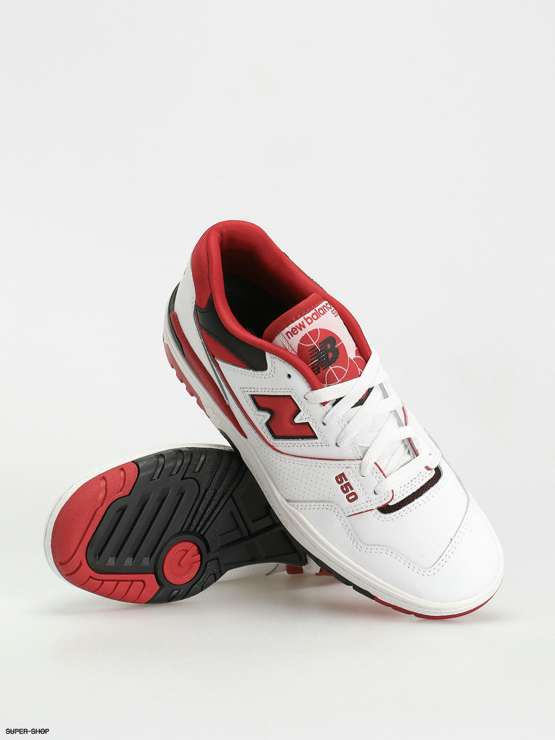 New Balance 550 Shoes (white/red)