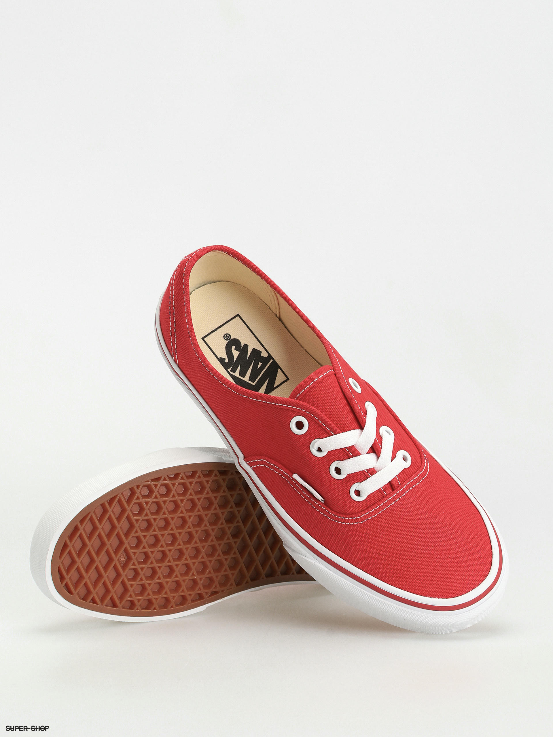 Vans authentic skate shoe red sale