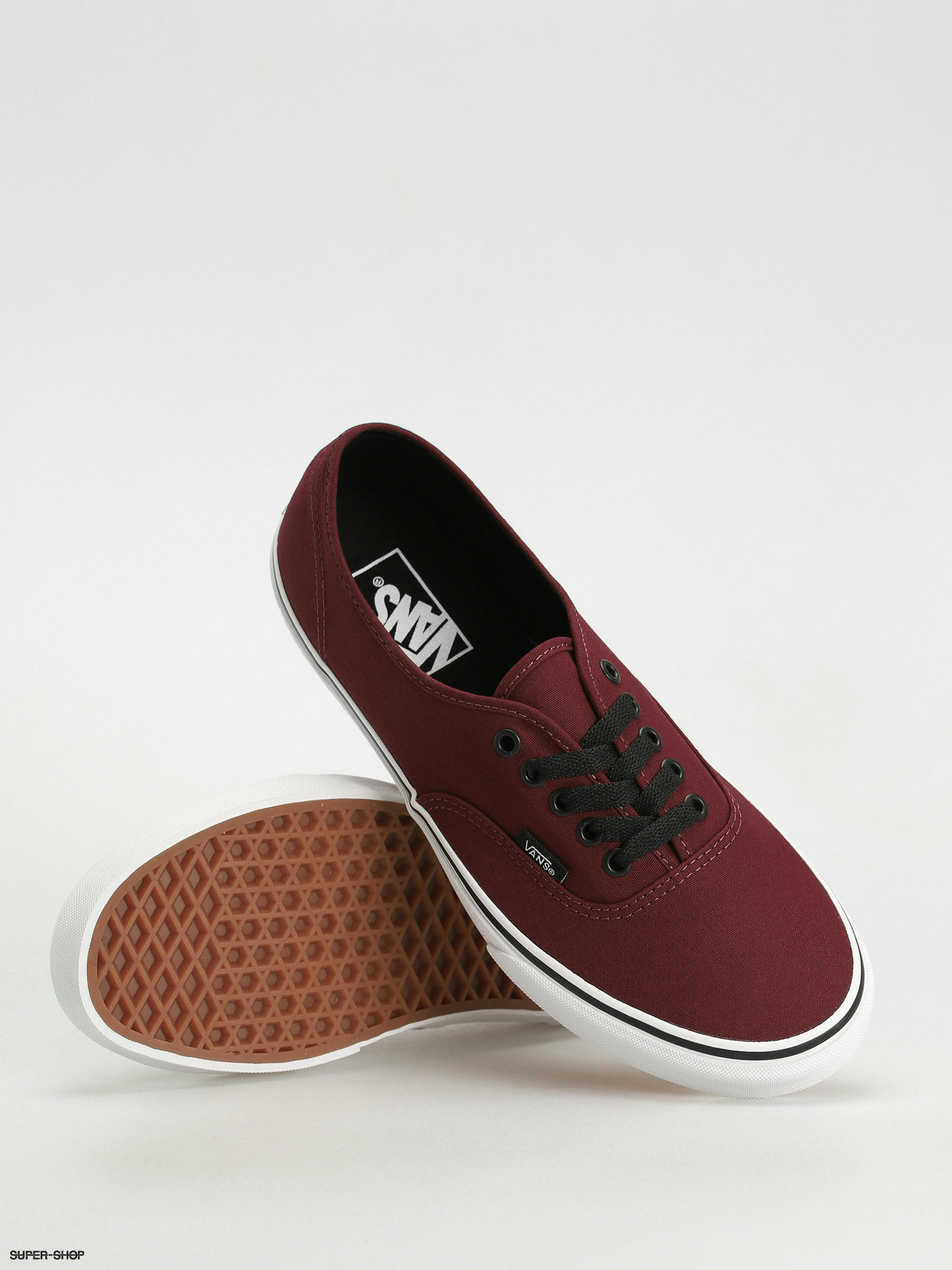 Vans burgundy slip sales on shoes