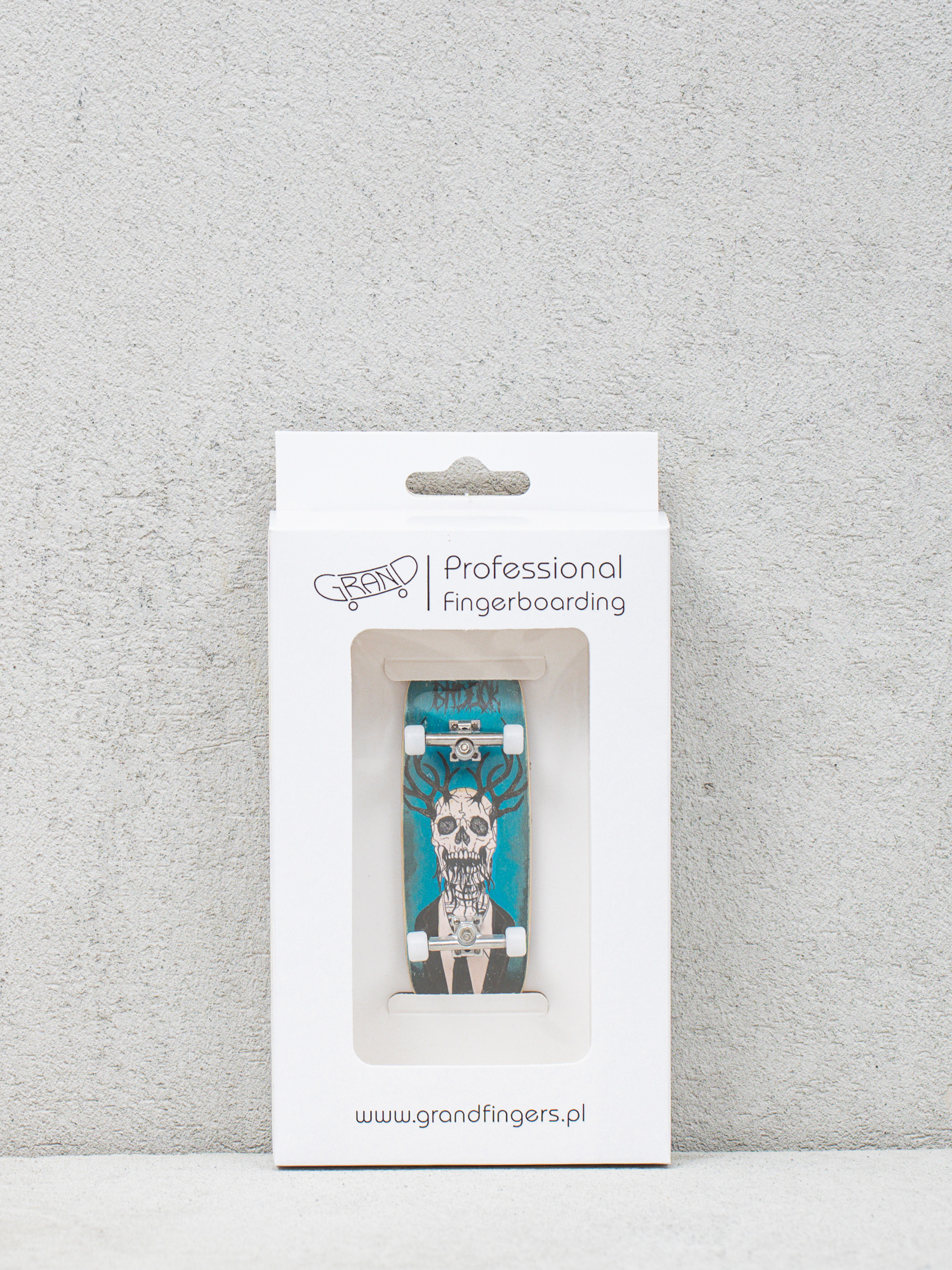 Grand Fingers Skull Deer Fingerboard (teal/silver)