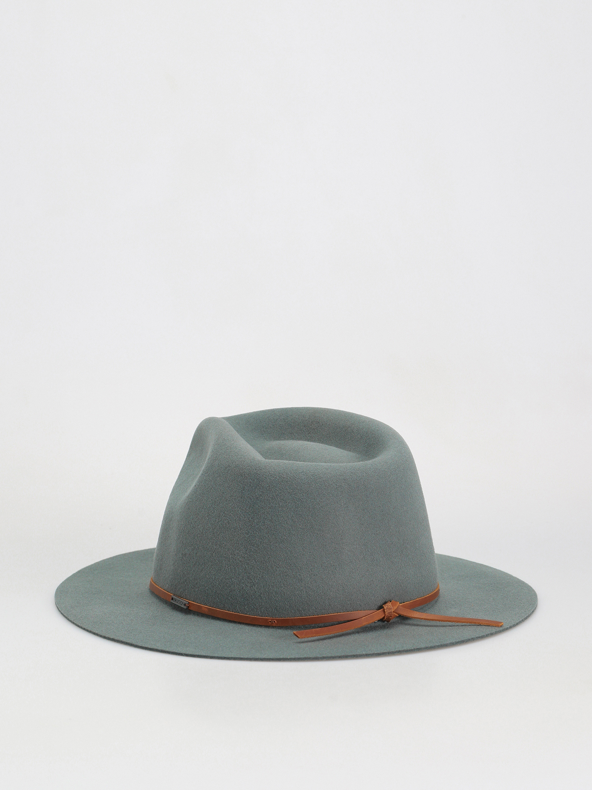 Brixton Wesley Fedora 100% Wool Dark Forrest Green Size M 7 1/2 Unisex Wesley Fedora in Black – Brixton Canada main image 2