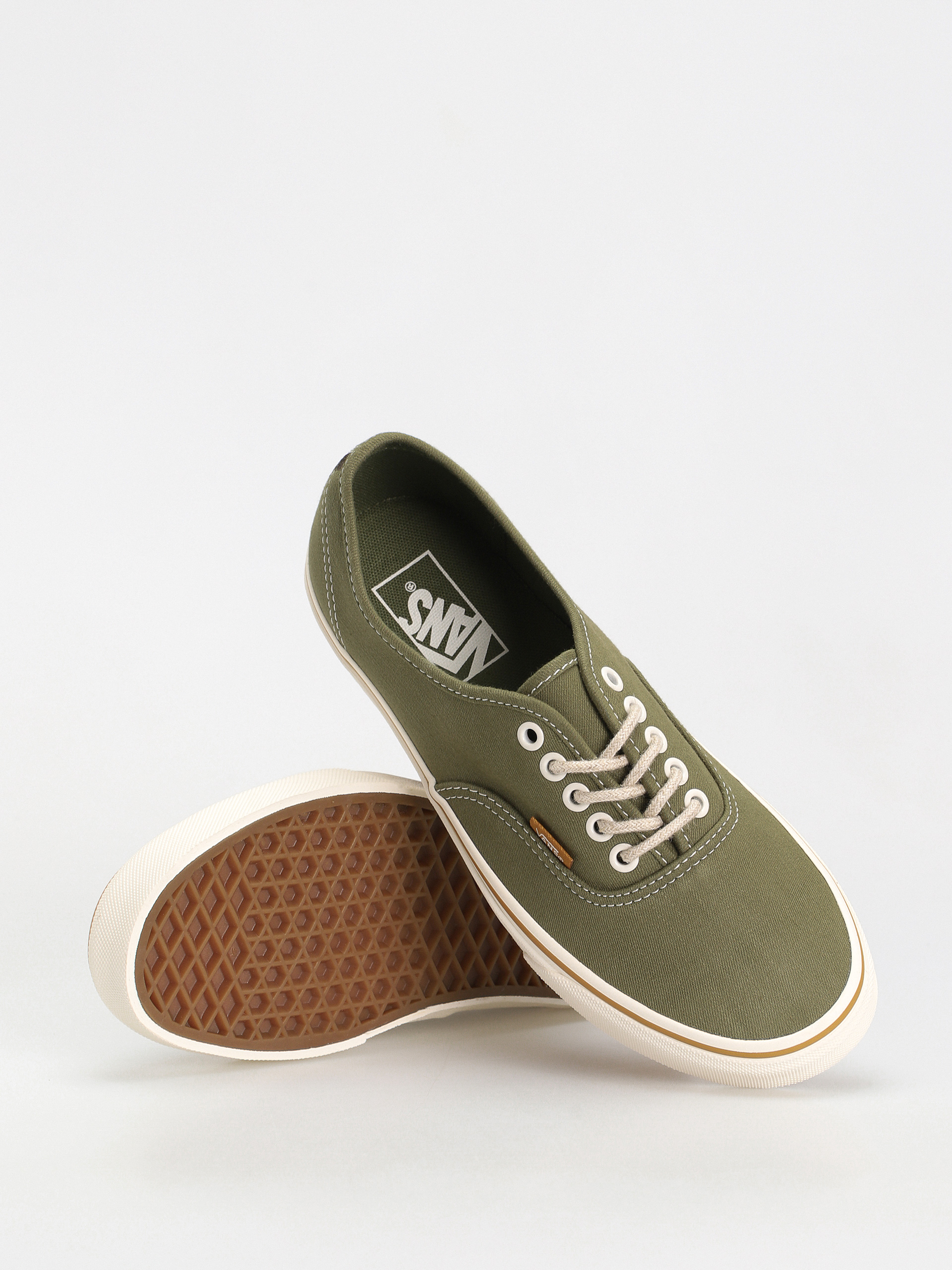 Vans Authentic Shoes (embroidered check loden green)