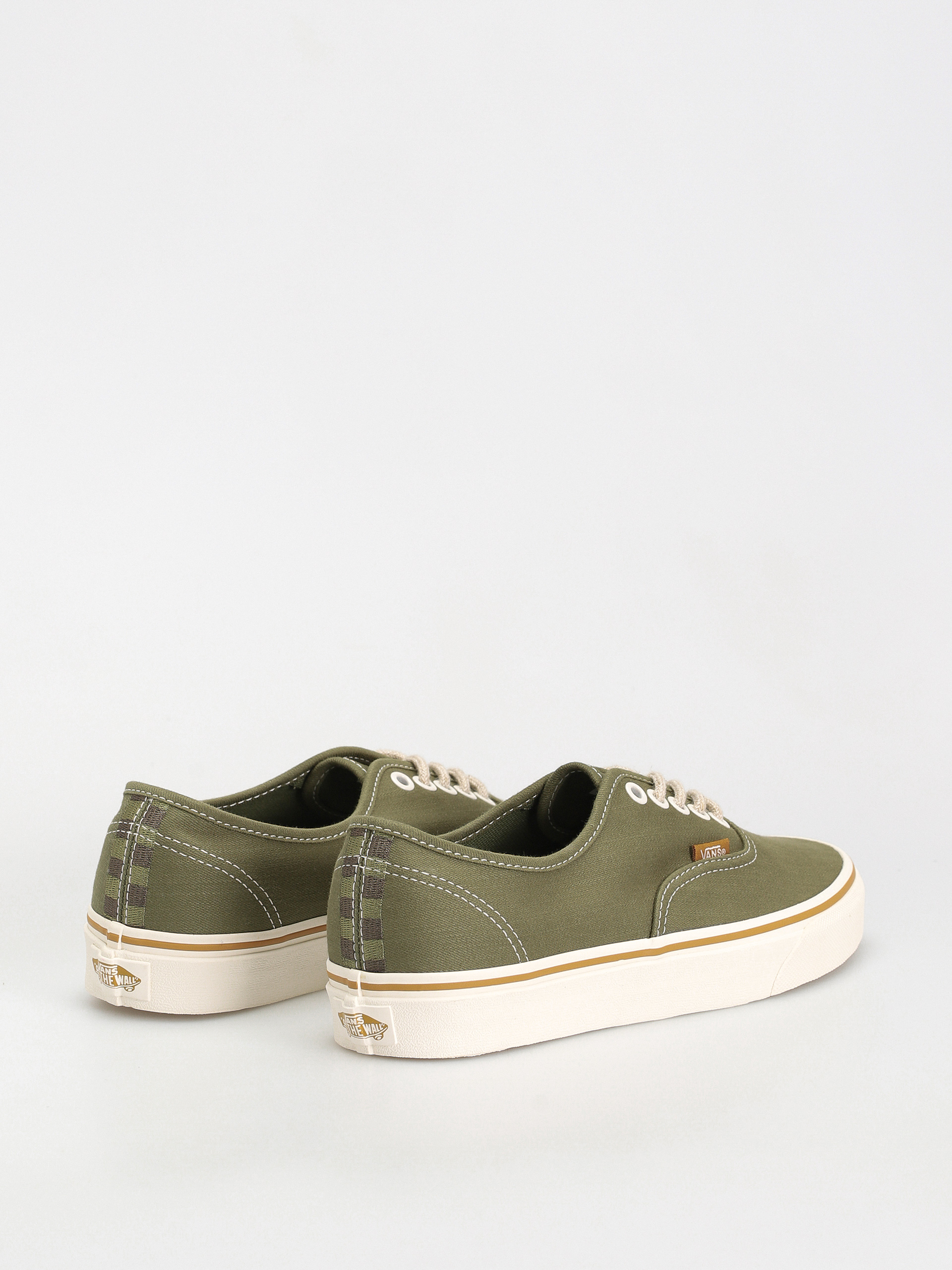 Vans Authentic Shoes (embroidered check loden green)