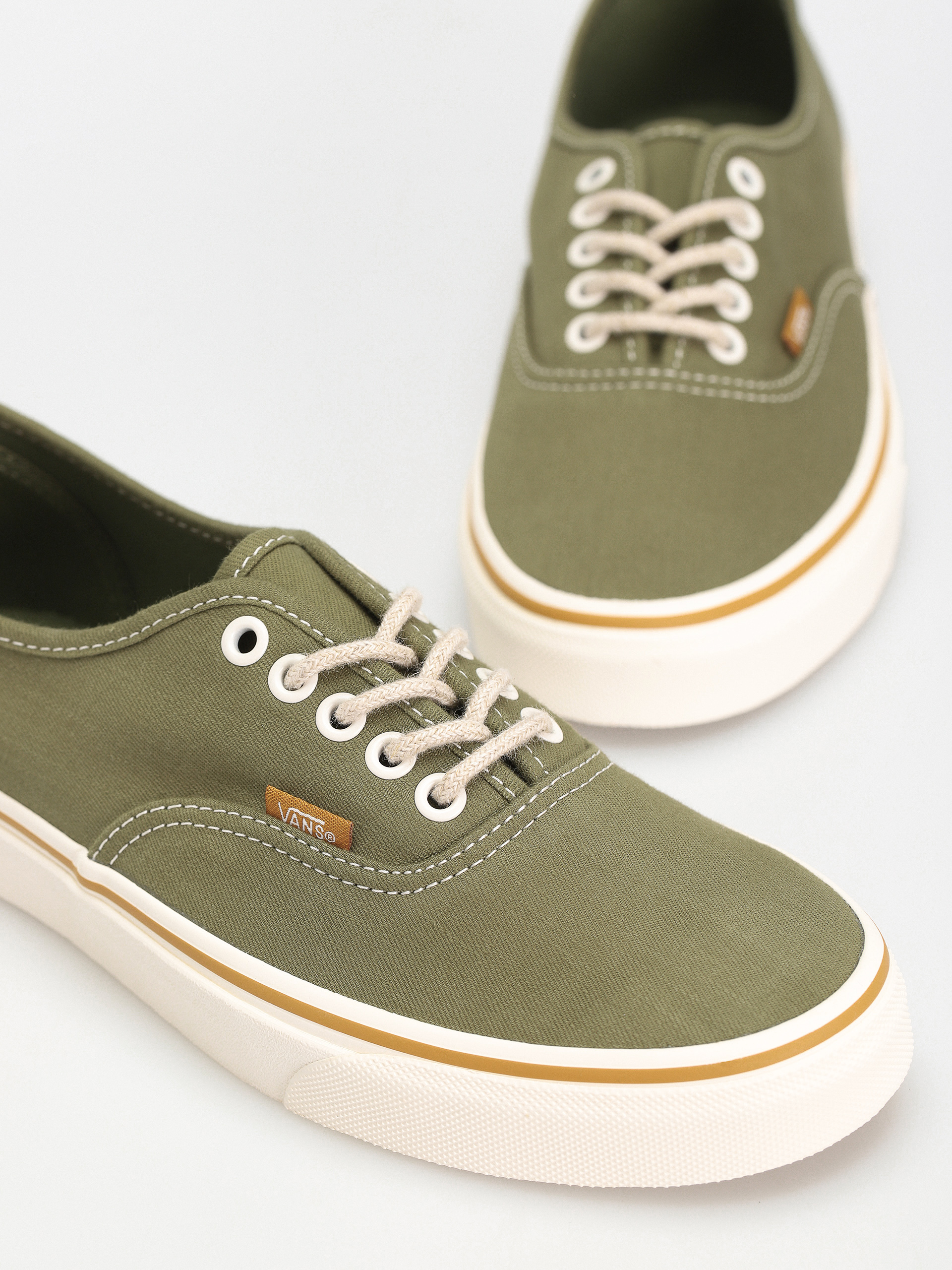 Vans Authentic Shoes (embroidered check loden green)