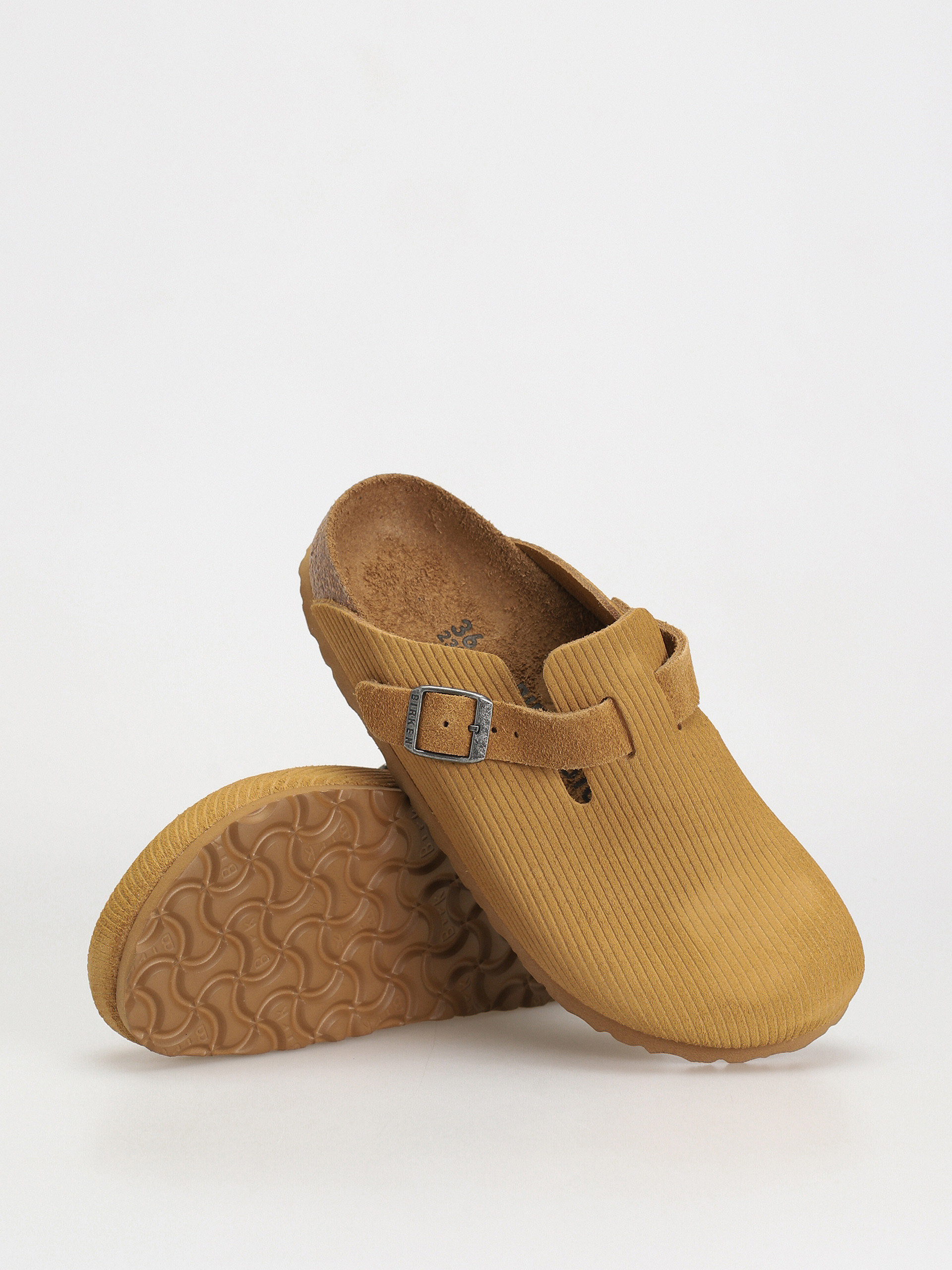 Birkenstock Boston Suede Embossed Narrow Flip-flops Wmn (corduroy cork brown)