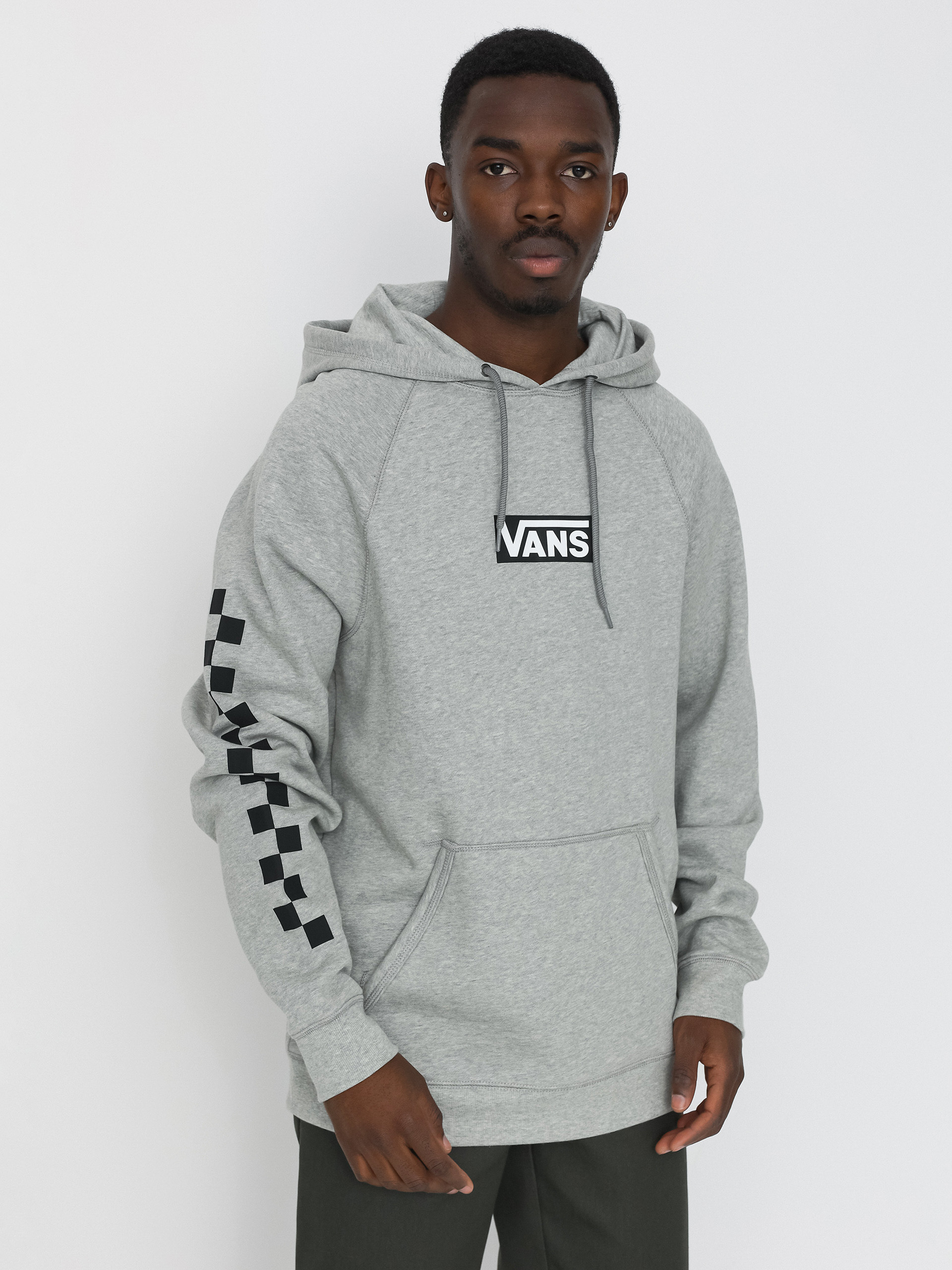 Vans Versa Standard HD Hoodie (cement heather/checkerbrd)