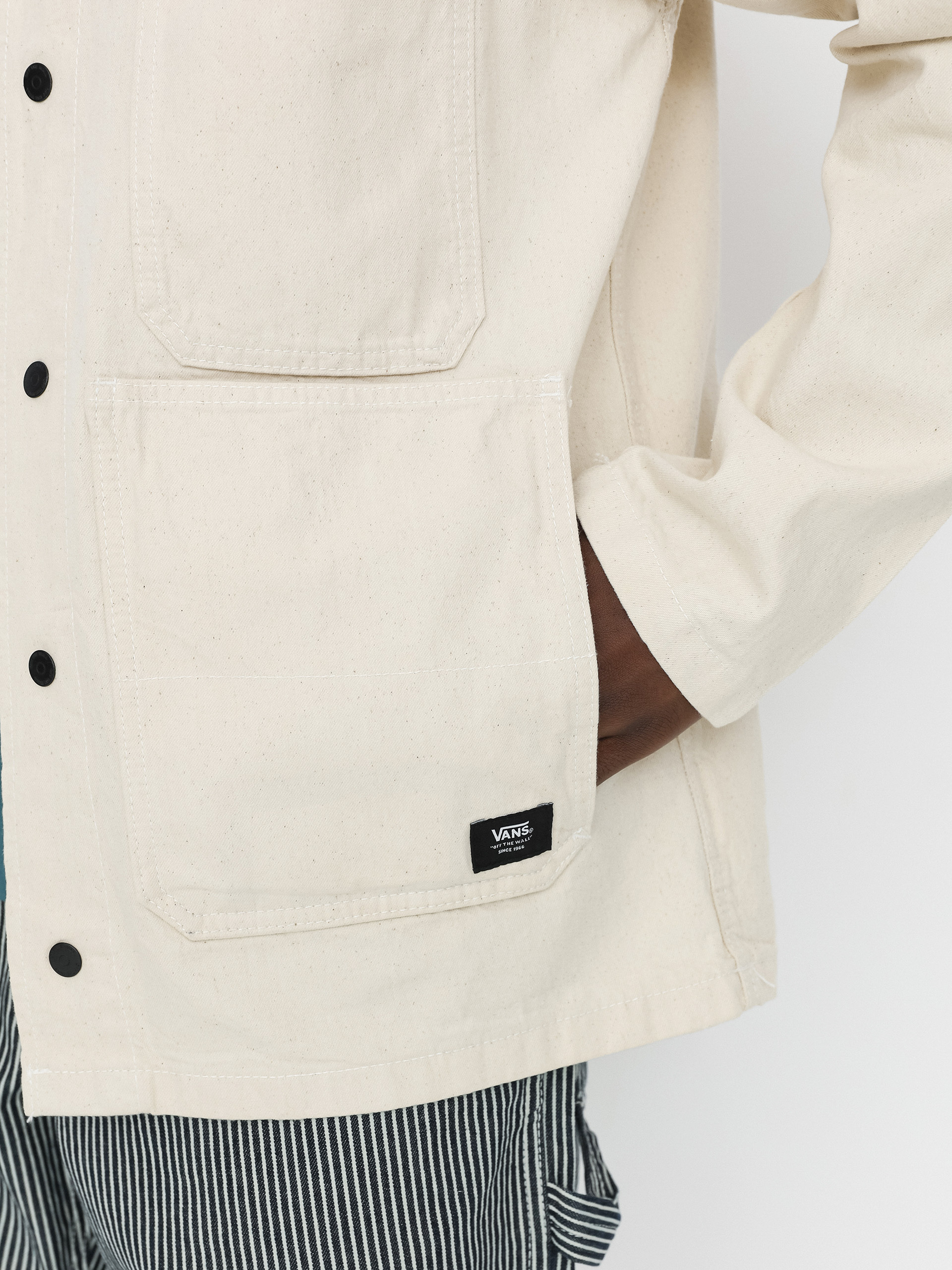 Vans Hickory Stripe Drill Chore Coat Jacket (natural)