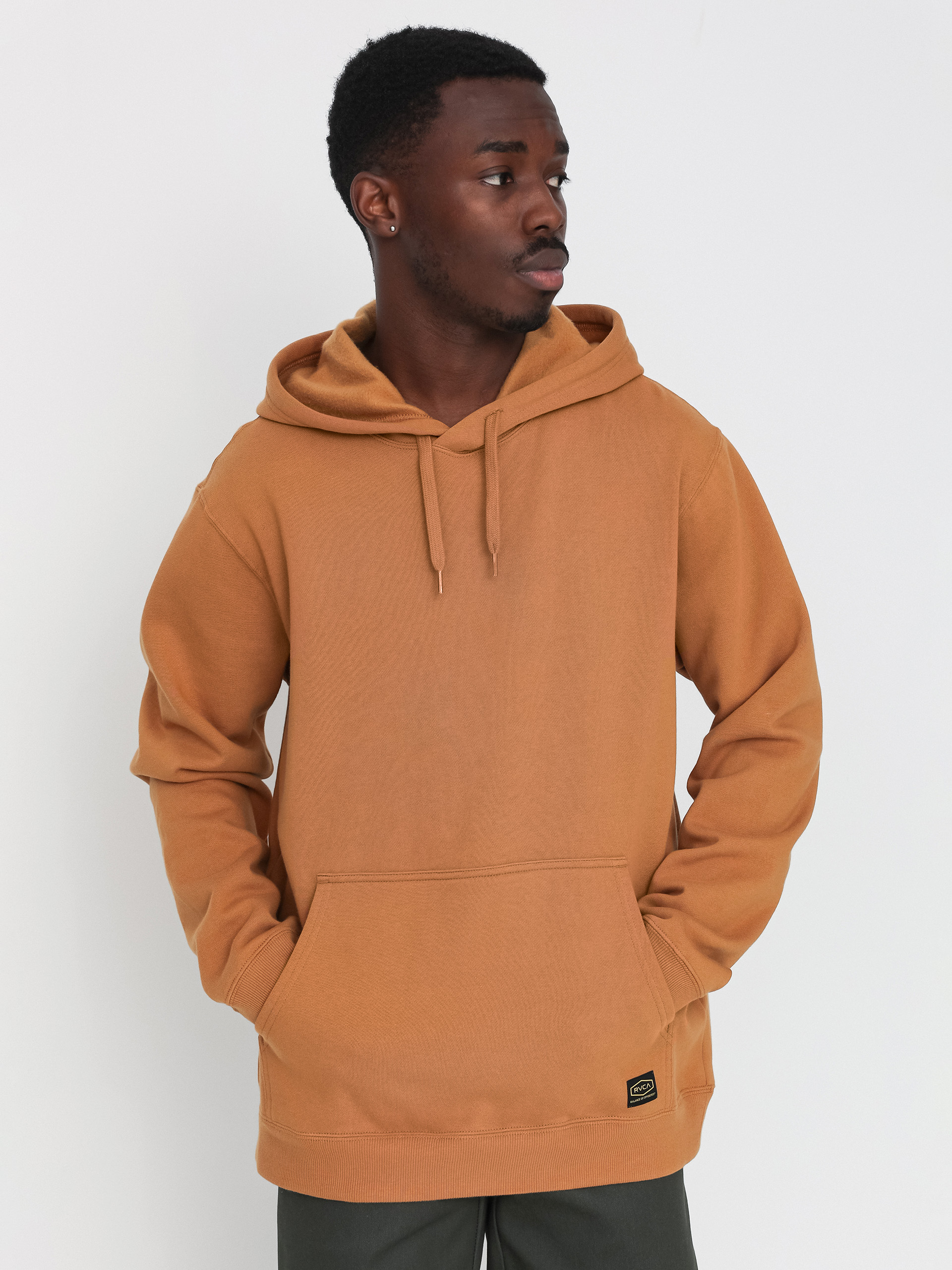 RVCA Americana HD Hoodie (dk choco/metallic gold)