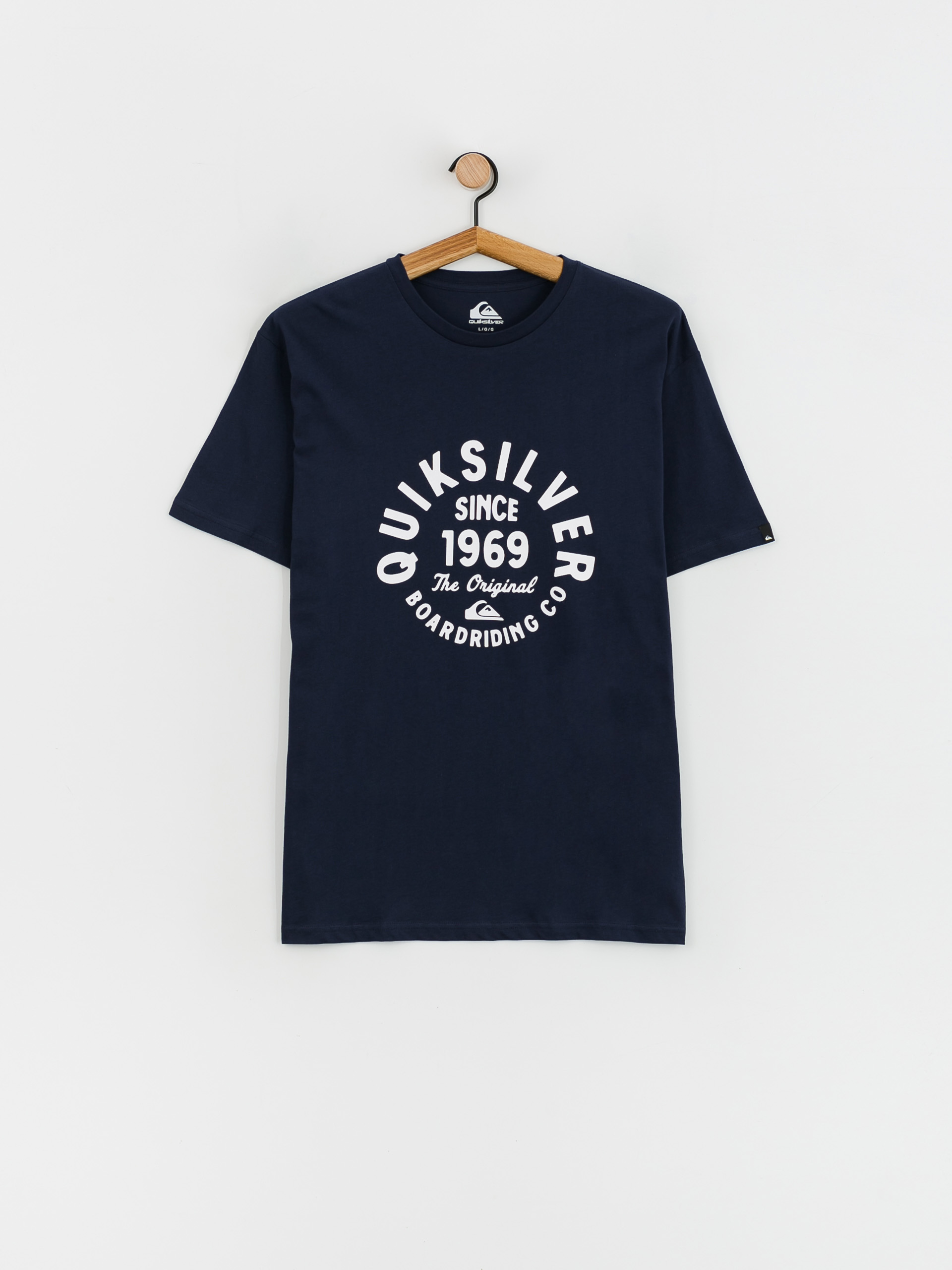 Quiksilver Circled Script Front T-shirt (navy blazer)