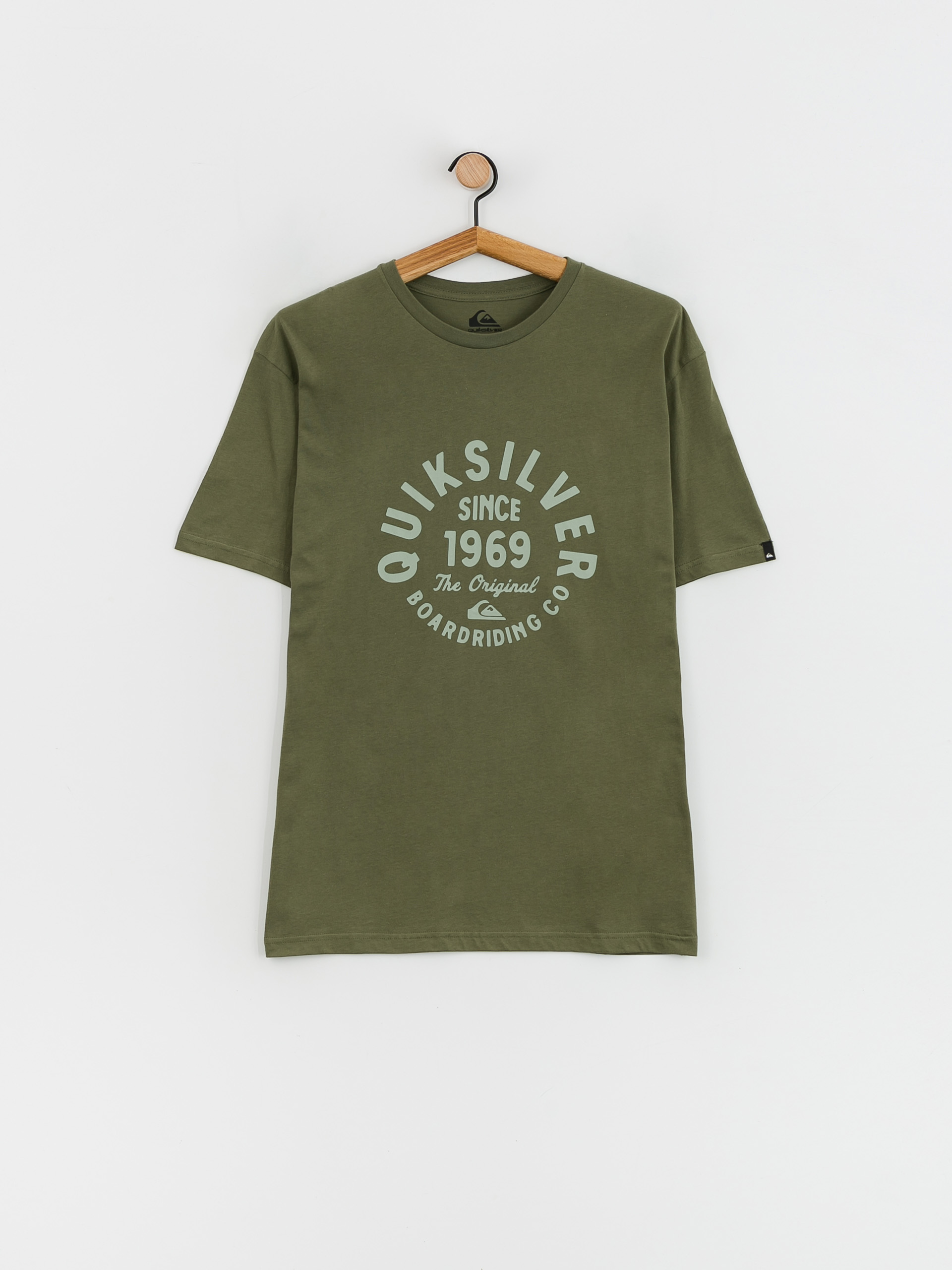Quiksilver Circled Script Front T-shirt (four leaf clover)