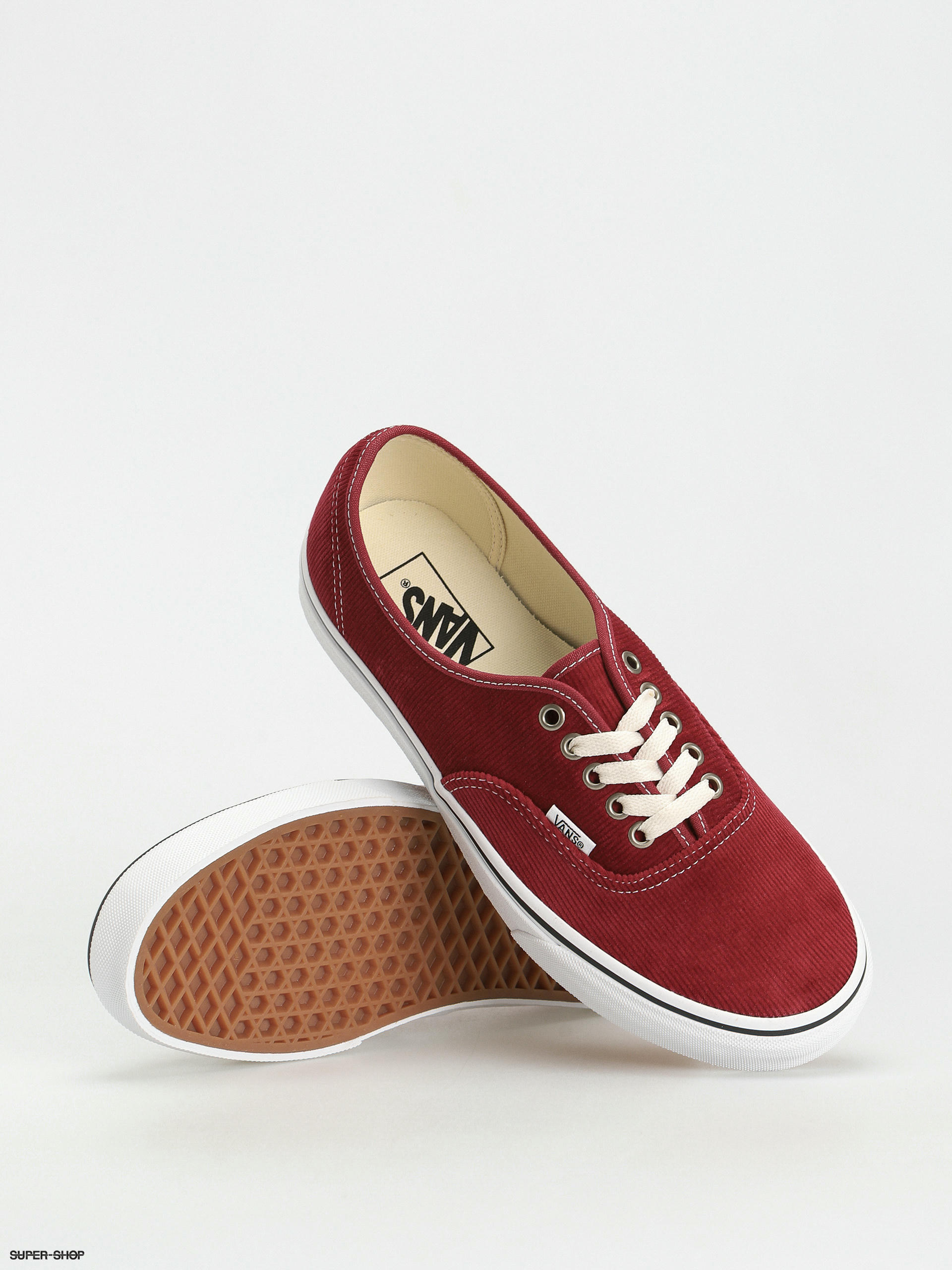 Vans red authentic on sale shoes