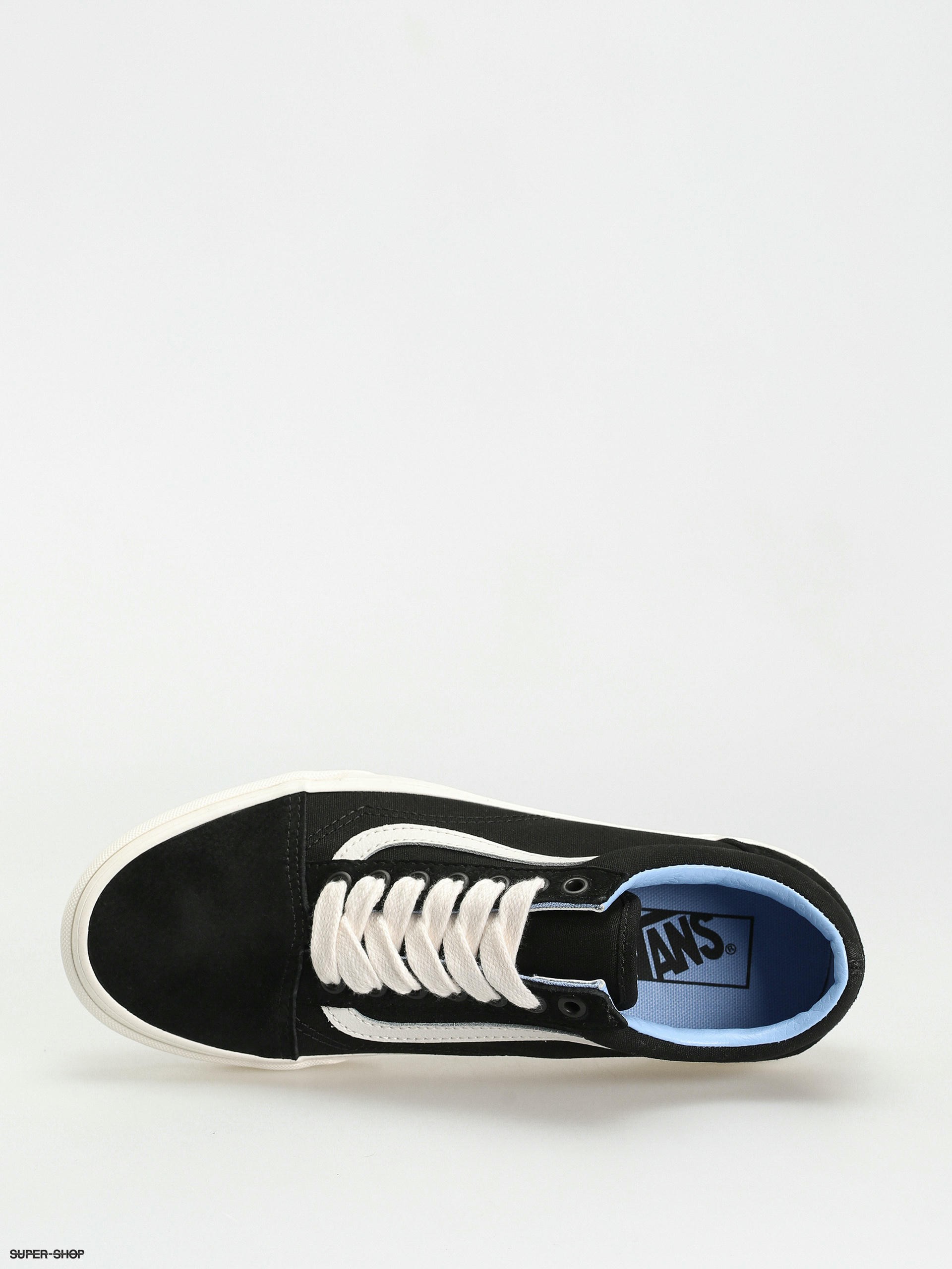 Vans Old Skool Shoes (oversized lace black/light blue)