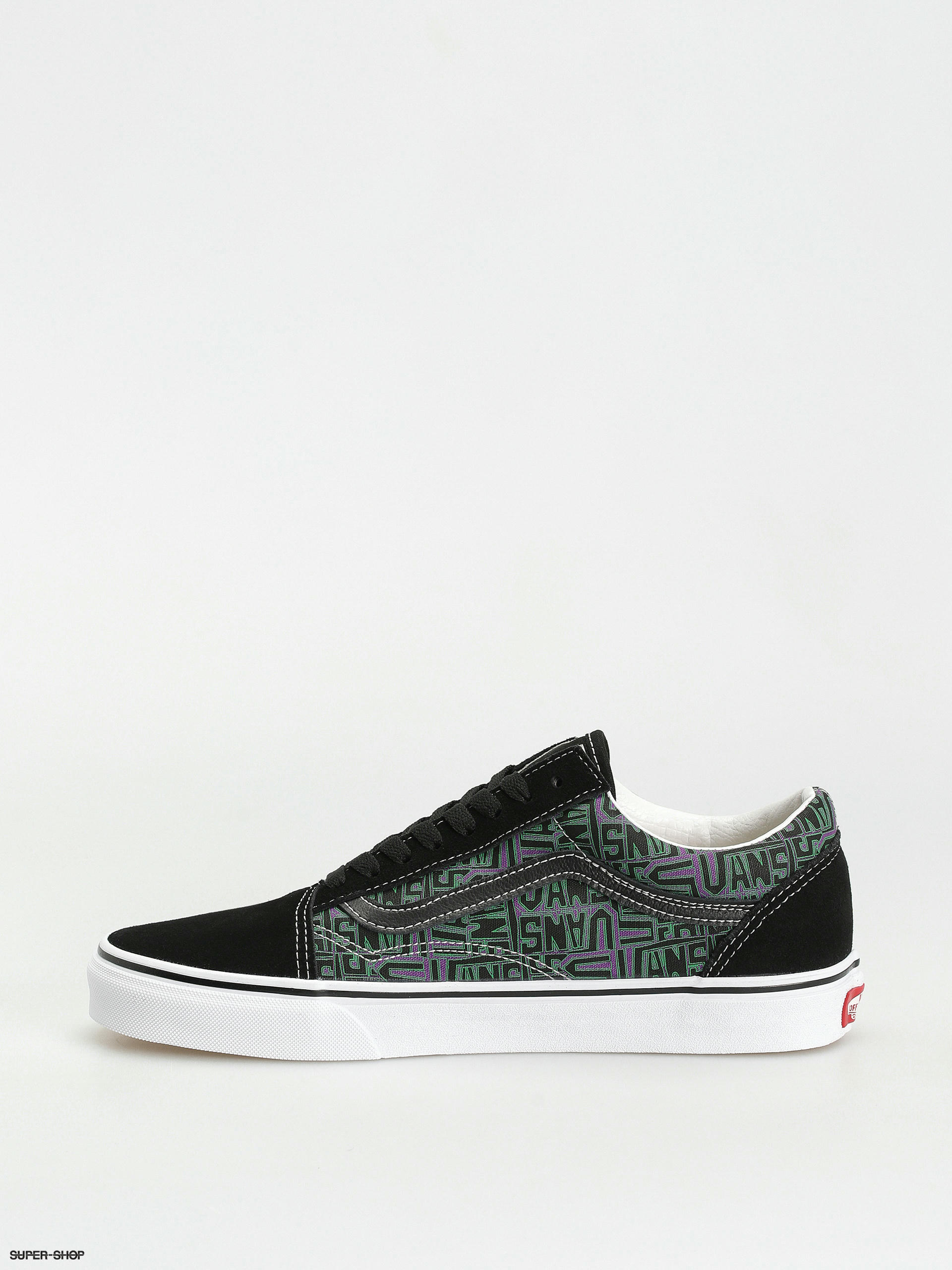 Purple and black on sale vans