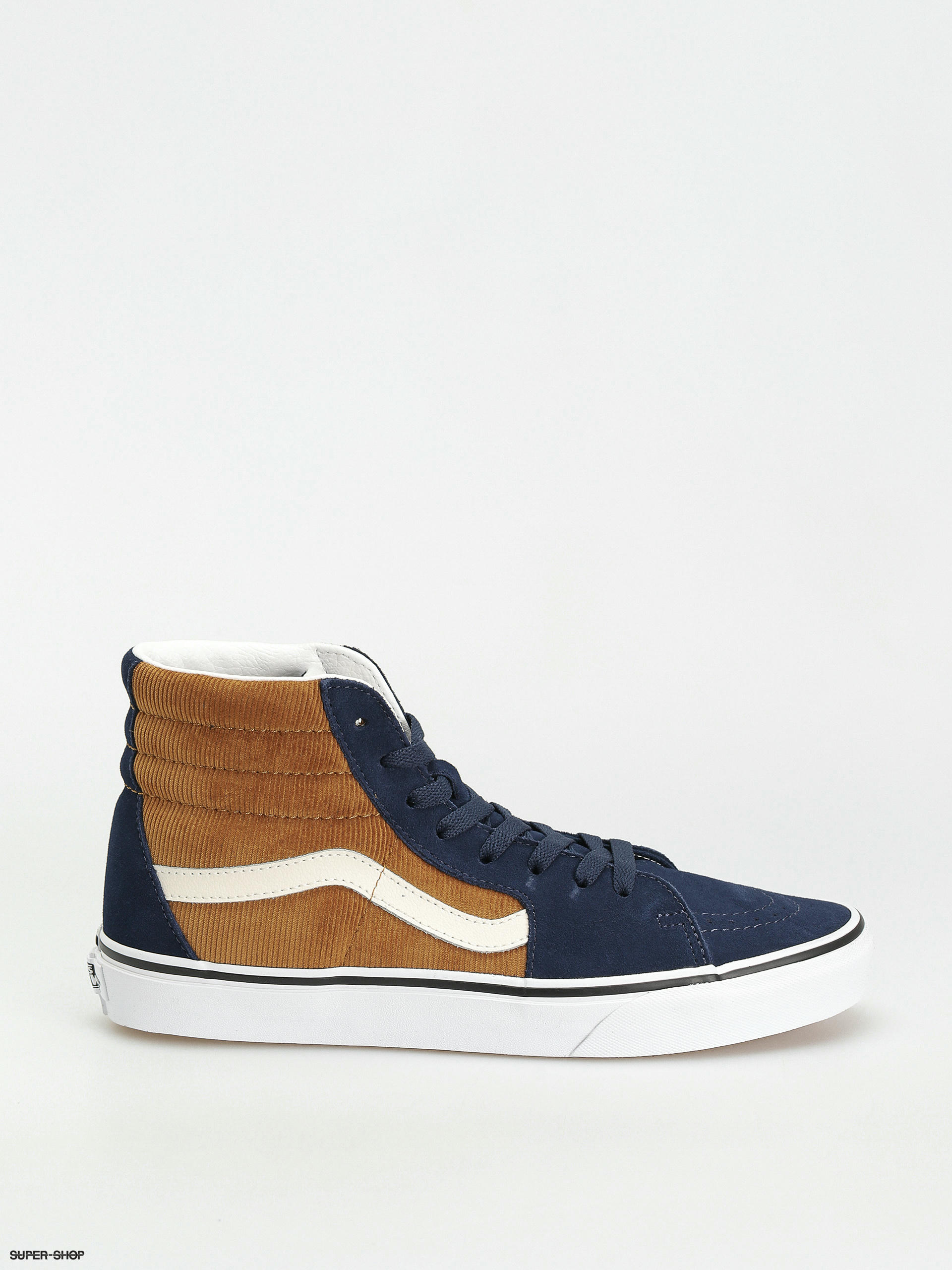 Blue and brown store vans high tops