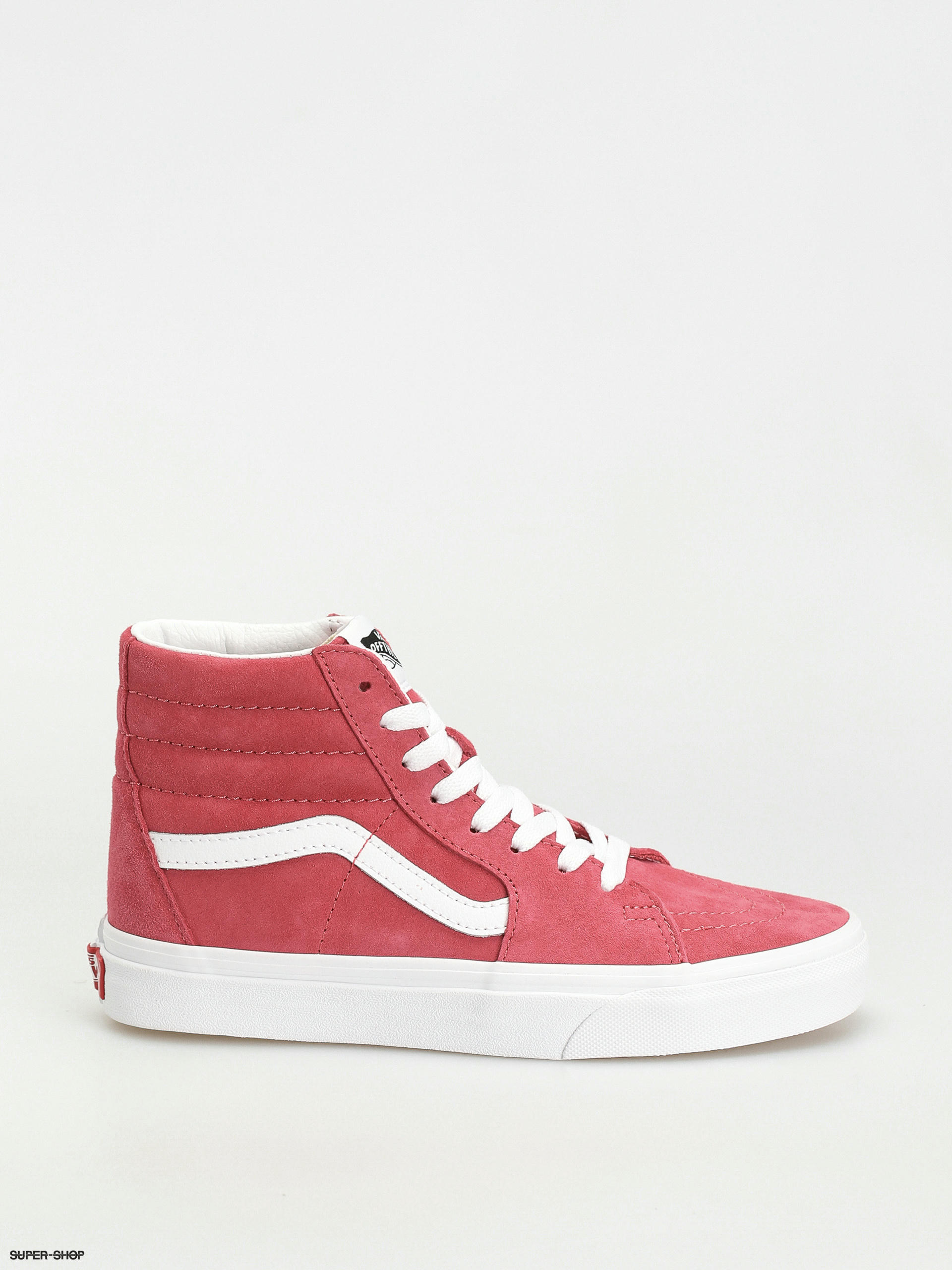 Vans Sk8 Hi Shoes pink pig suede holly berry