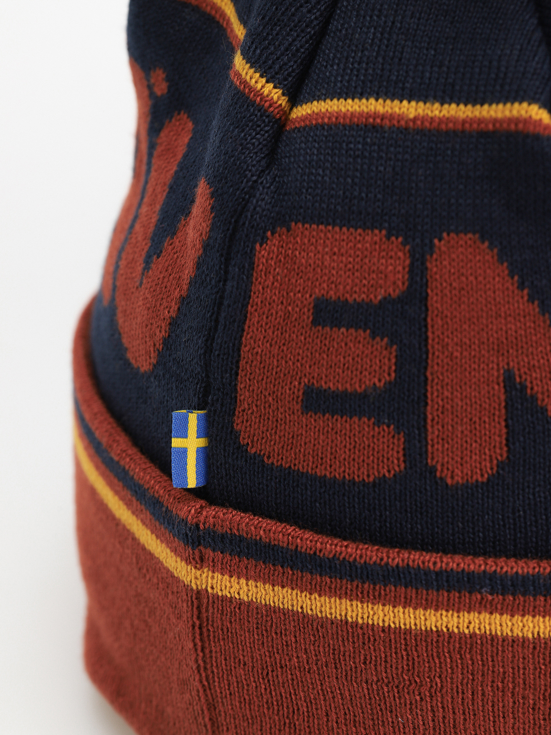 Fjallraven Pom Mütze (autumn leaf/dark navy)