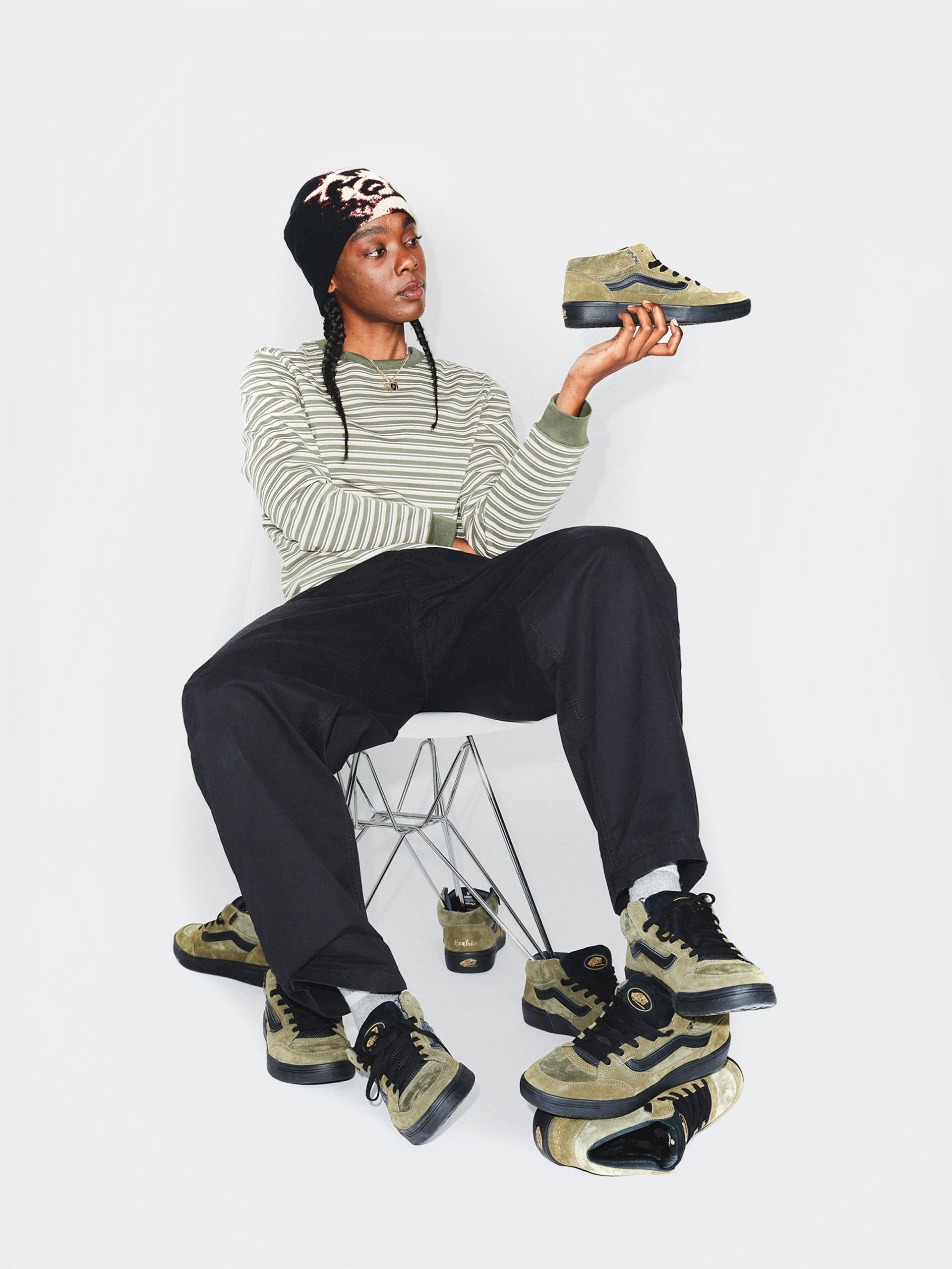 Vans Zahba Mid X Beatrice Domond Schuhe (dark olive)