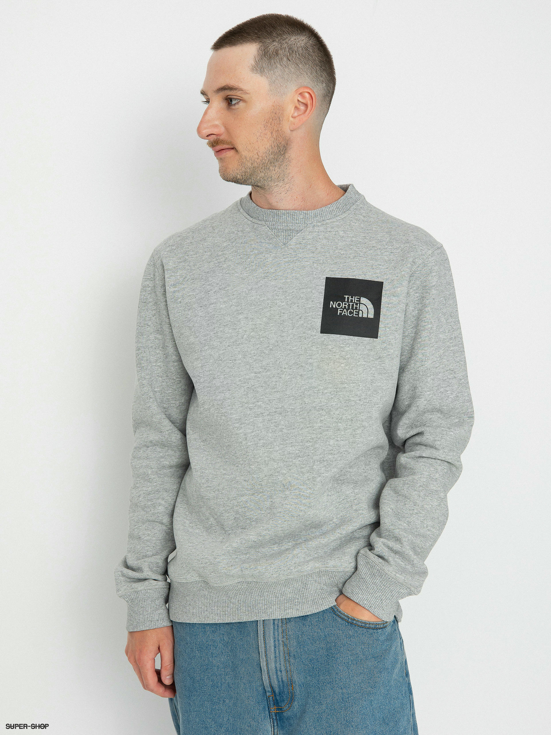 Grey north sales face sweatshirt