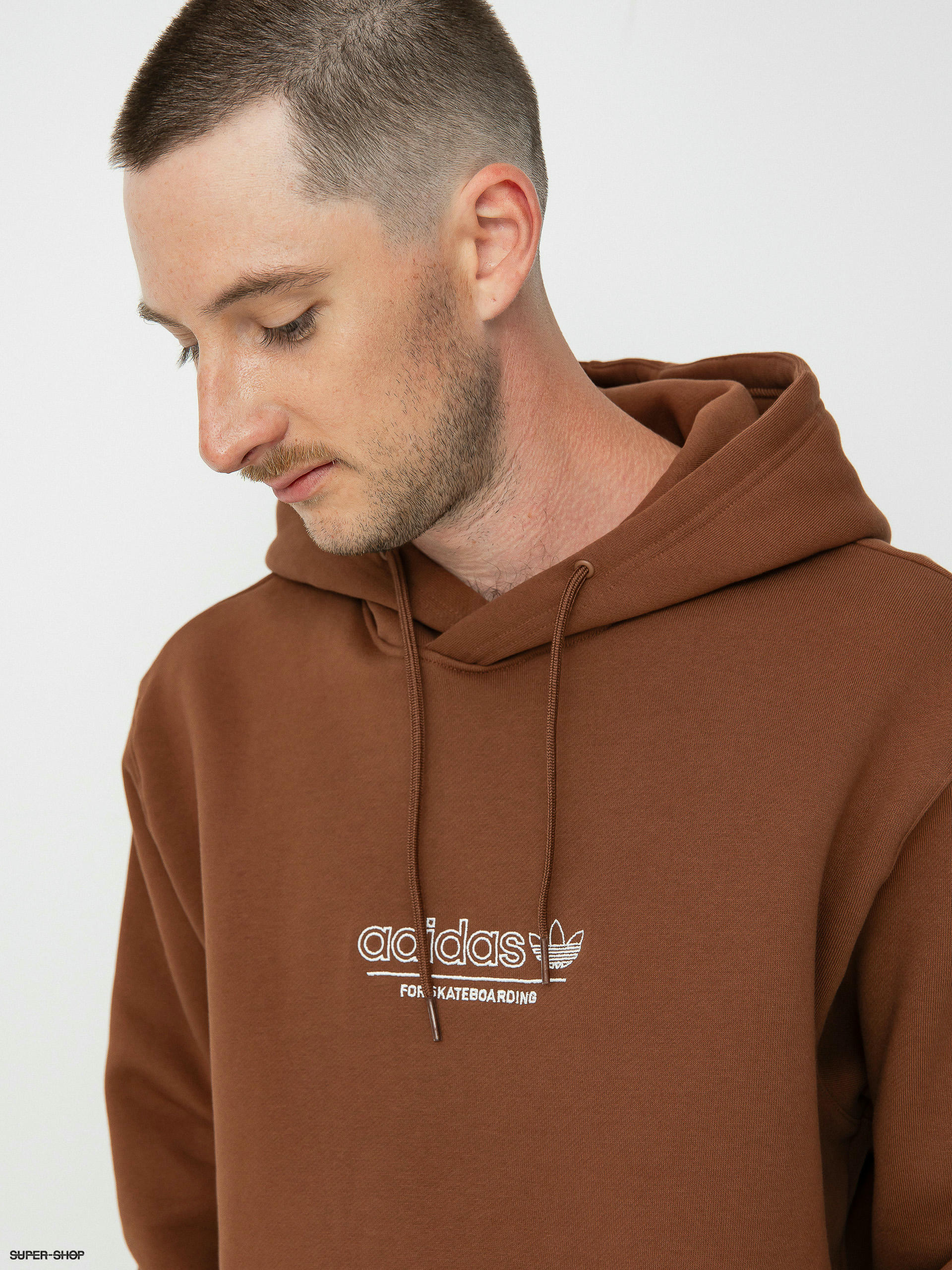 Adidas hoodie brown best sale