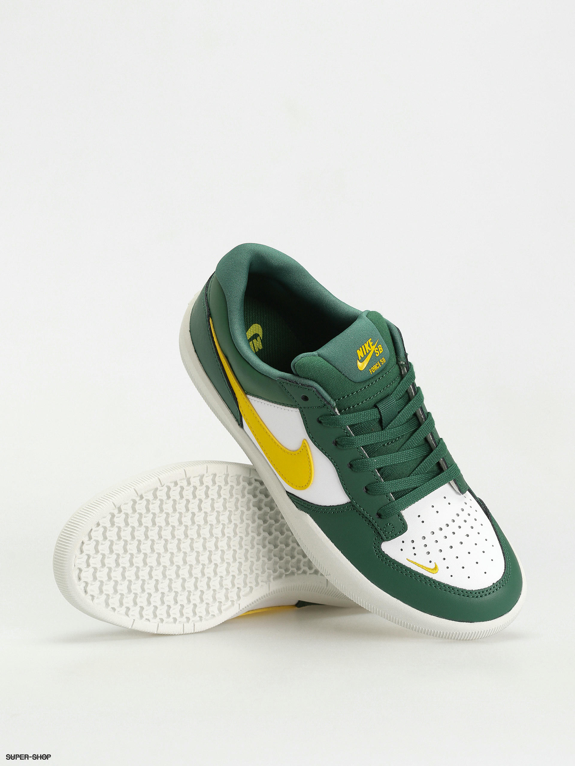 Nike SB Force 58 Premium Shoes (gorge green/tour yellow white)